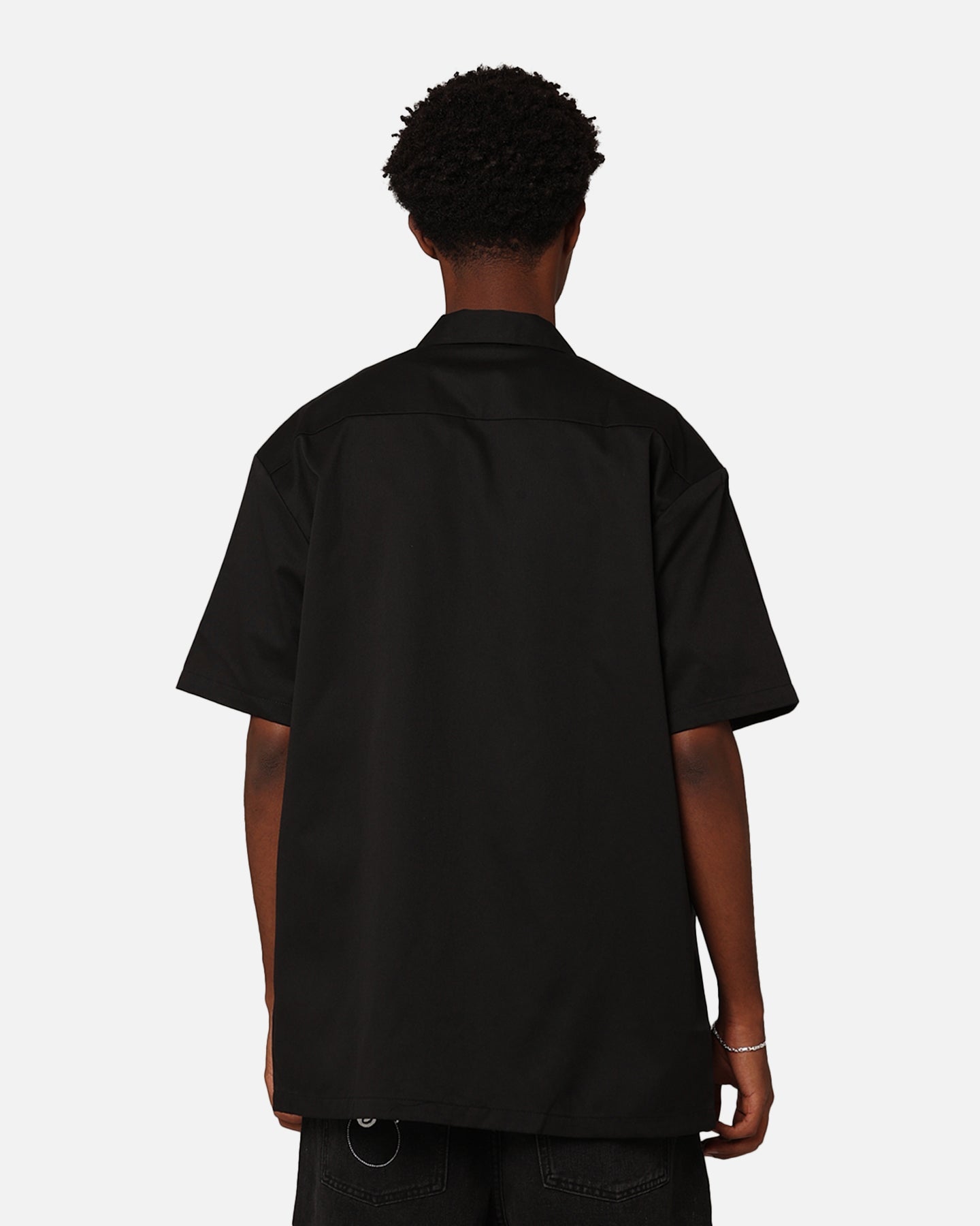 Dickies 1574 Zip-Through Short Sleeve Work Shirt Black