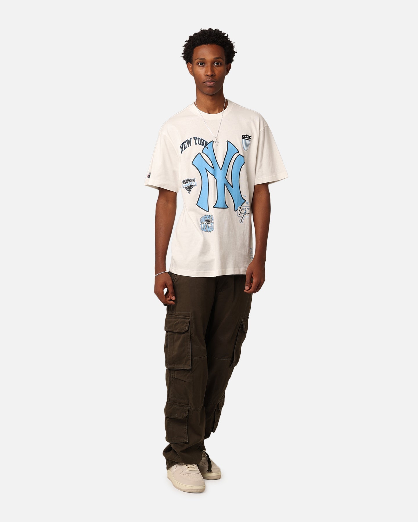 Majestic Athletic New York Yankees Logomania T-Shirt Vintage White