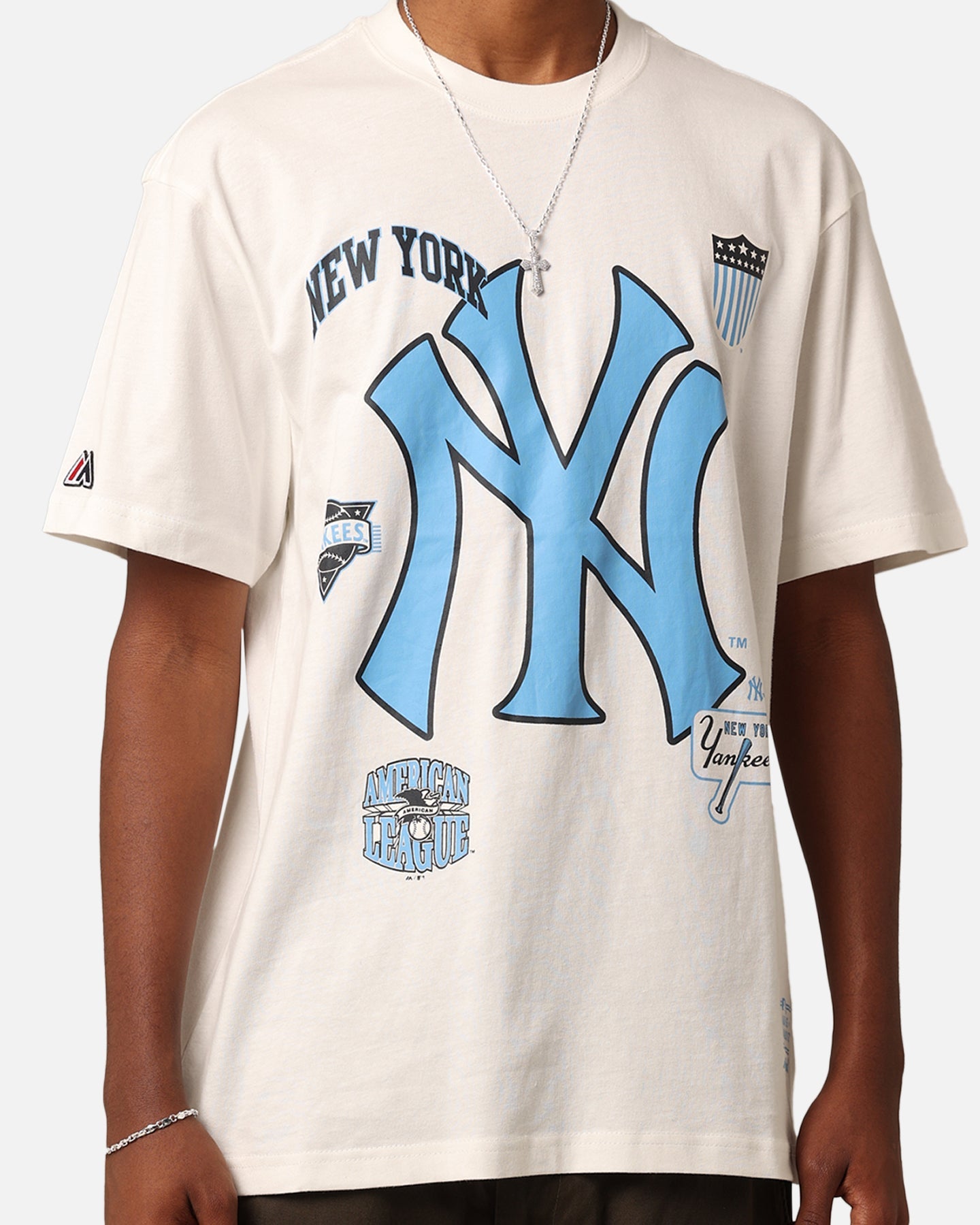 Majestic Athletic New York Yankees Logomania T-Shirt Vintage White