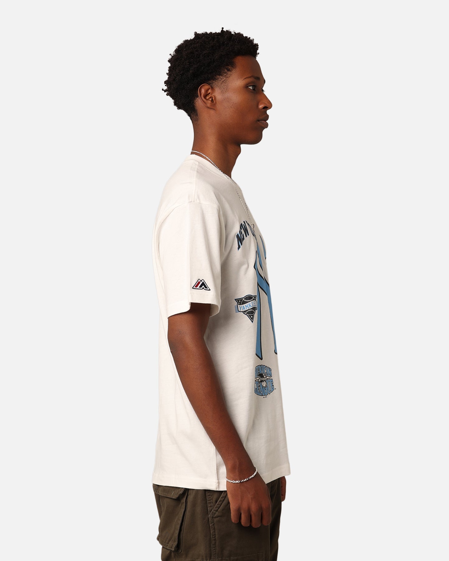 Majestic Athletic New York Yankees Logomania T-Shirt Vintage White