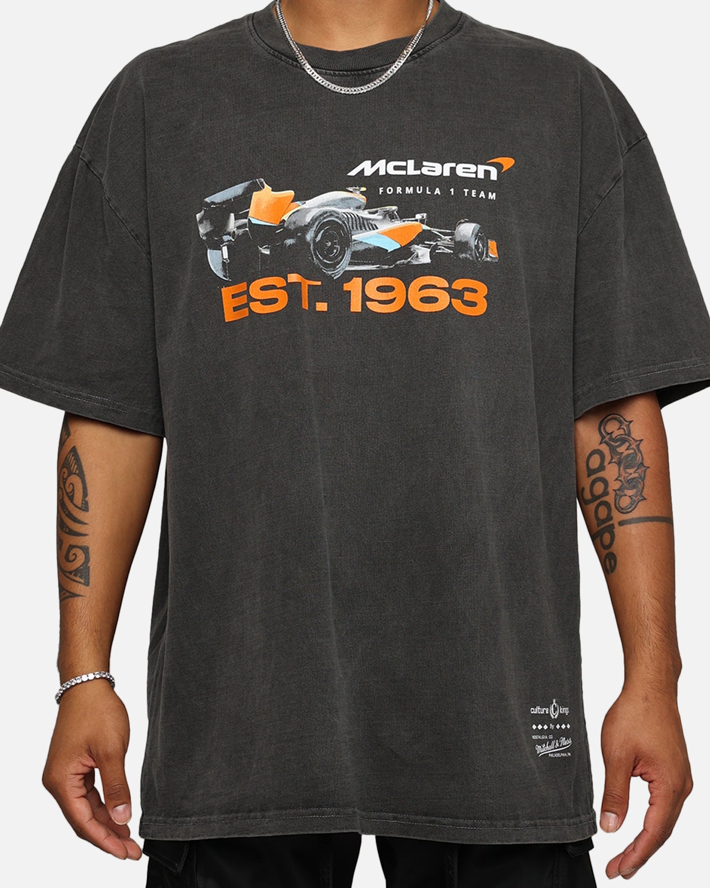 Mitchell & Ness X McLaren X Culture Kings Las Vegas Collection Vintage Poster T-Shirt Black Wash