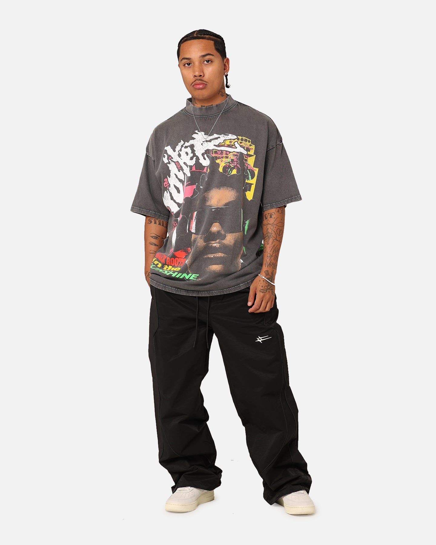 Loiter Summer Roots Oversized T-Shirt Charcoal Grey