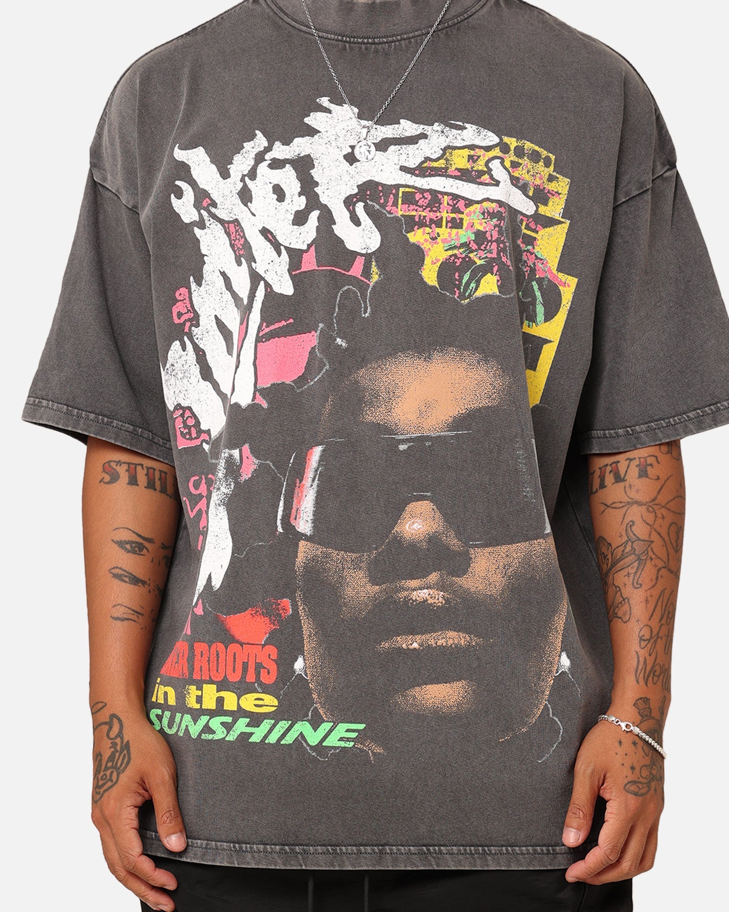 Loiter Summer Roots Oversized T-Shirt Charcoal Grey