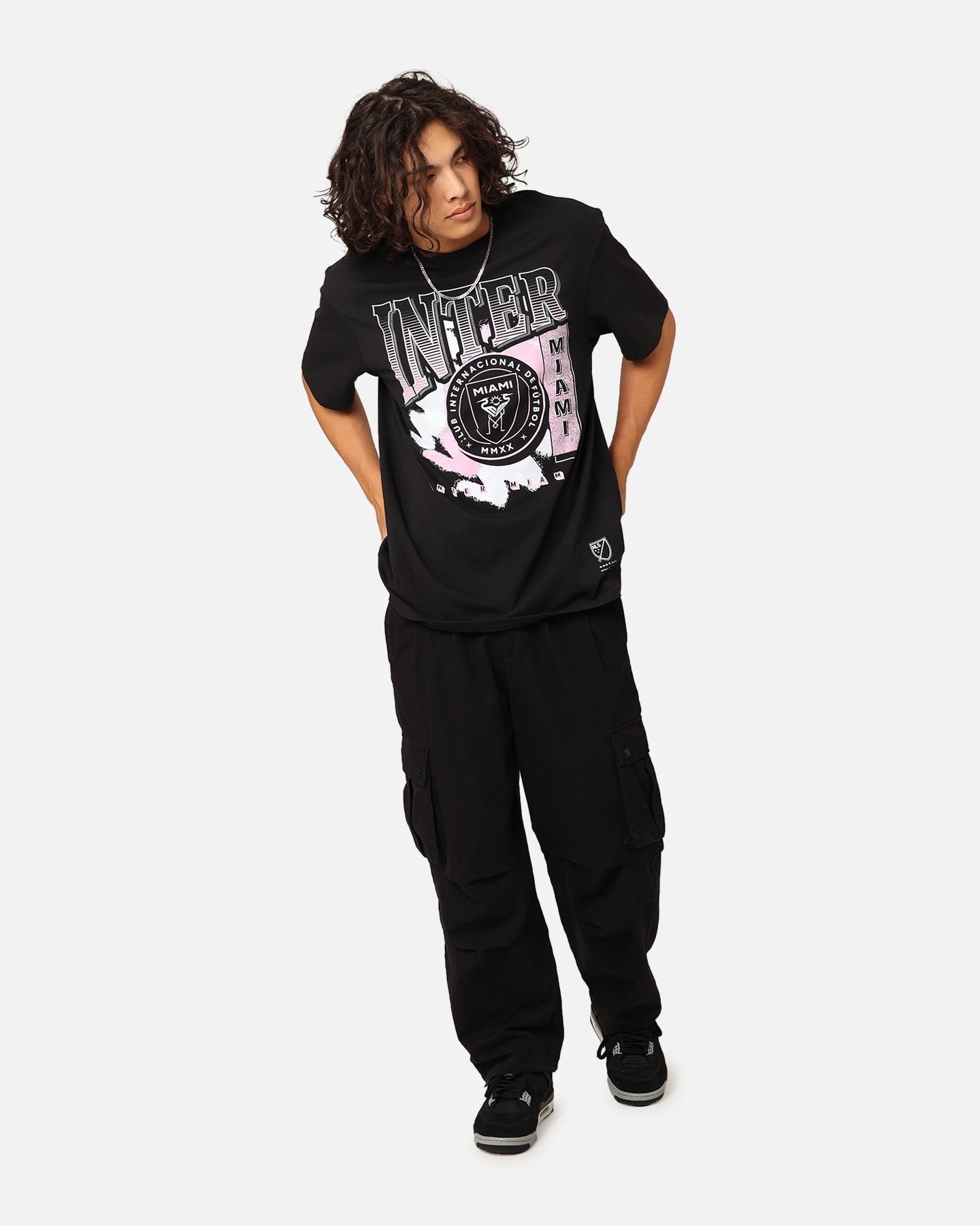 Mitchell & Ness Inter Miami Brush Off T-Shirt Black