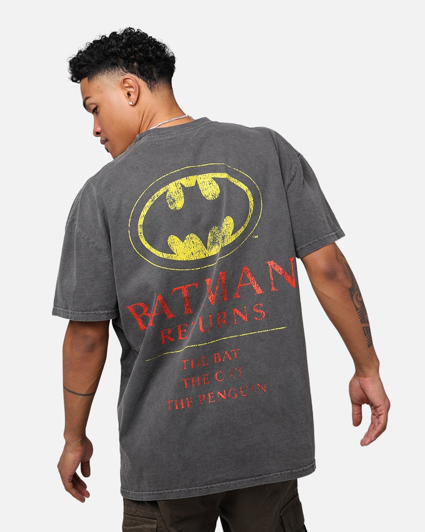 American Thrift X DC '92 Batman Heavyweight Vintage T-Shirt Washed Black Style001
