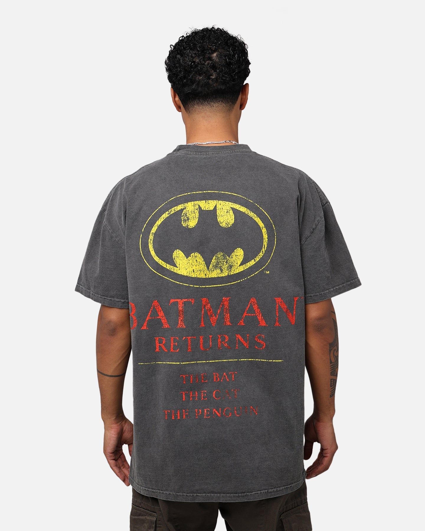 American Thrift X DC '92 Batman Heavyweight Vintage T-Shirt Washed Black Style001
