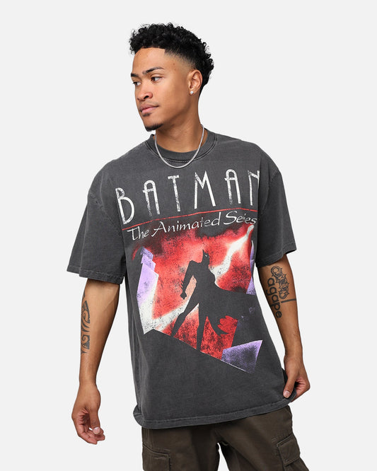 American Thrift X DC Batman The Animated Series Heavyweight Vintage T-Shirt Washed Black Style001