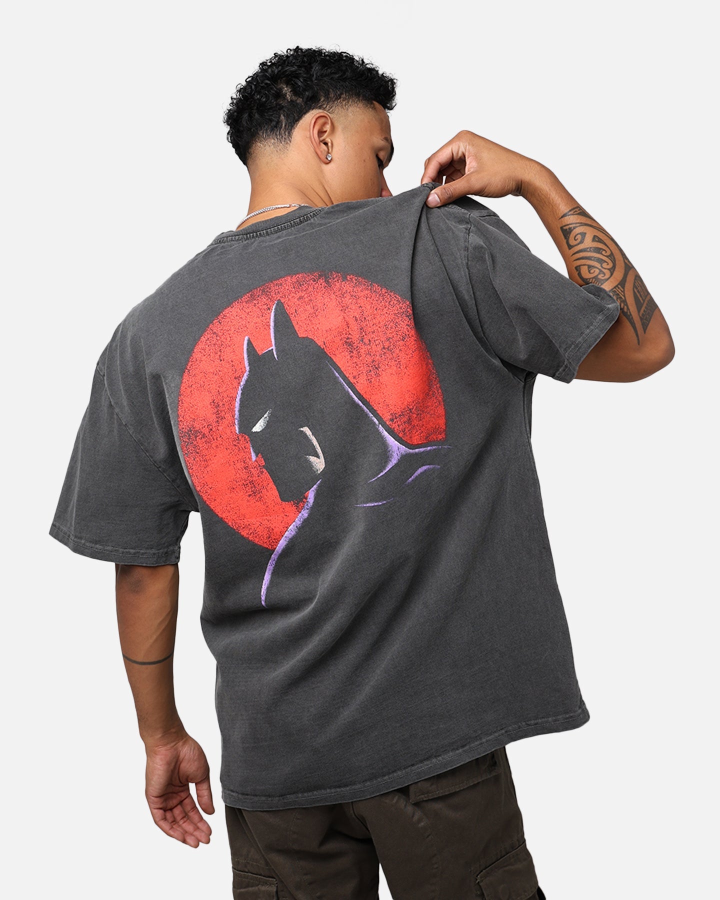 American Thrift X DC Batman The Animated Series Heavyweight Vintage T-Shirt Washed Black Style001
