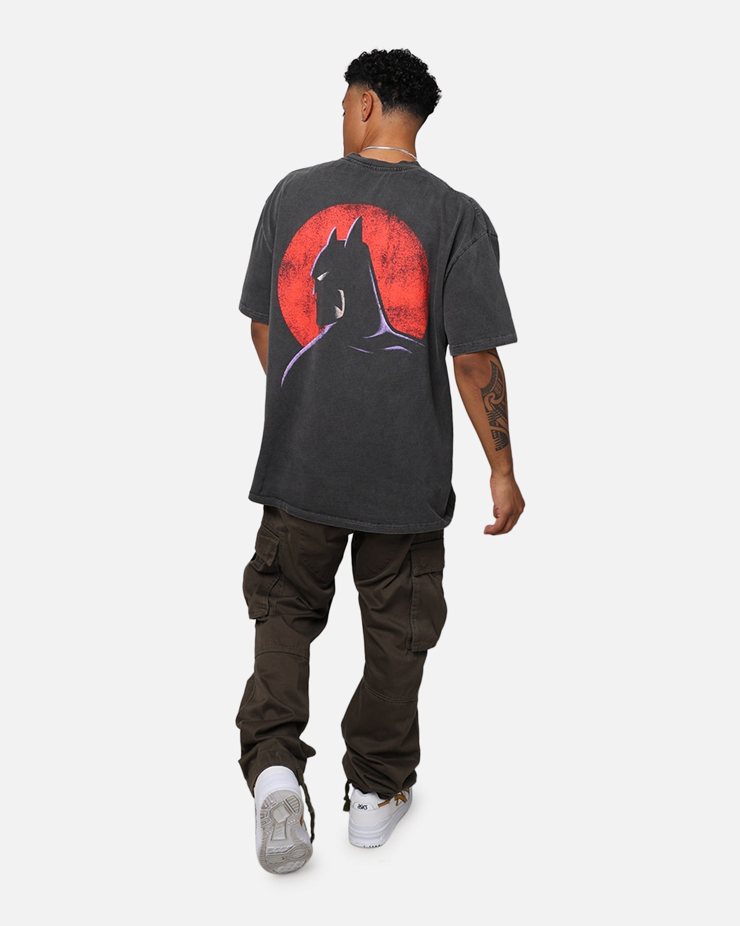 American Thrift X DC Batman The Animated Series Heavyweight Vintage T-Shirt Washed Black Style001