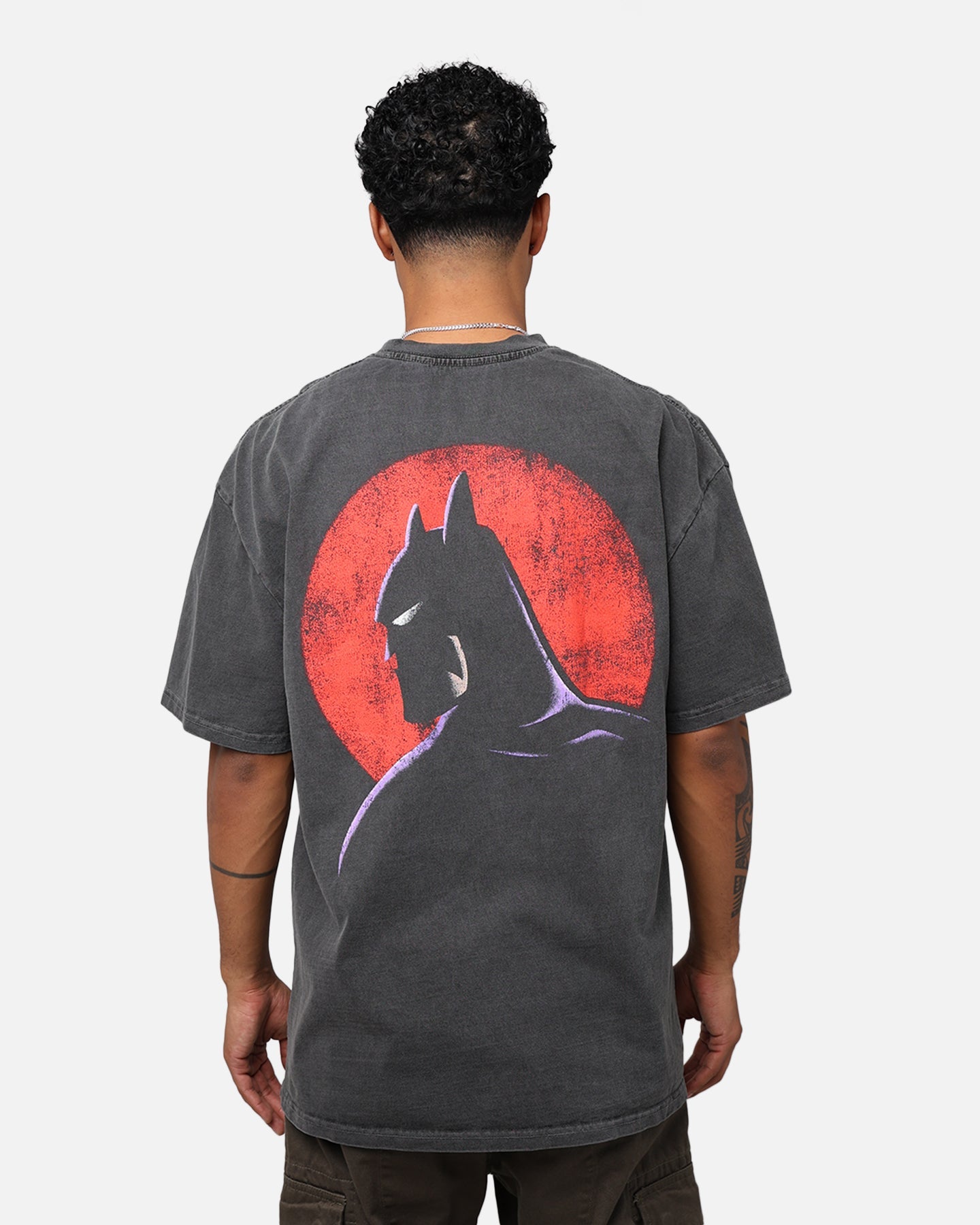 American Thrift X DC Batman The Animated Series Heavyweight Vintage T-Shirt Washed Black Style001