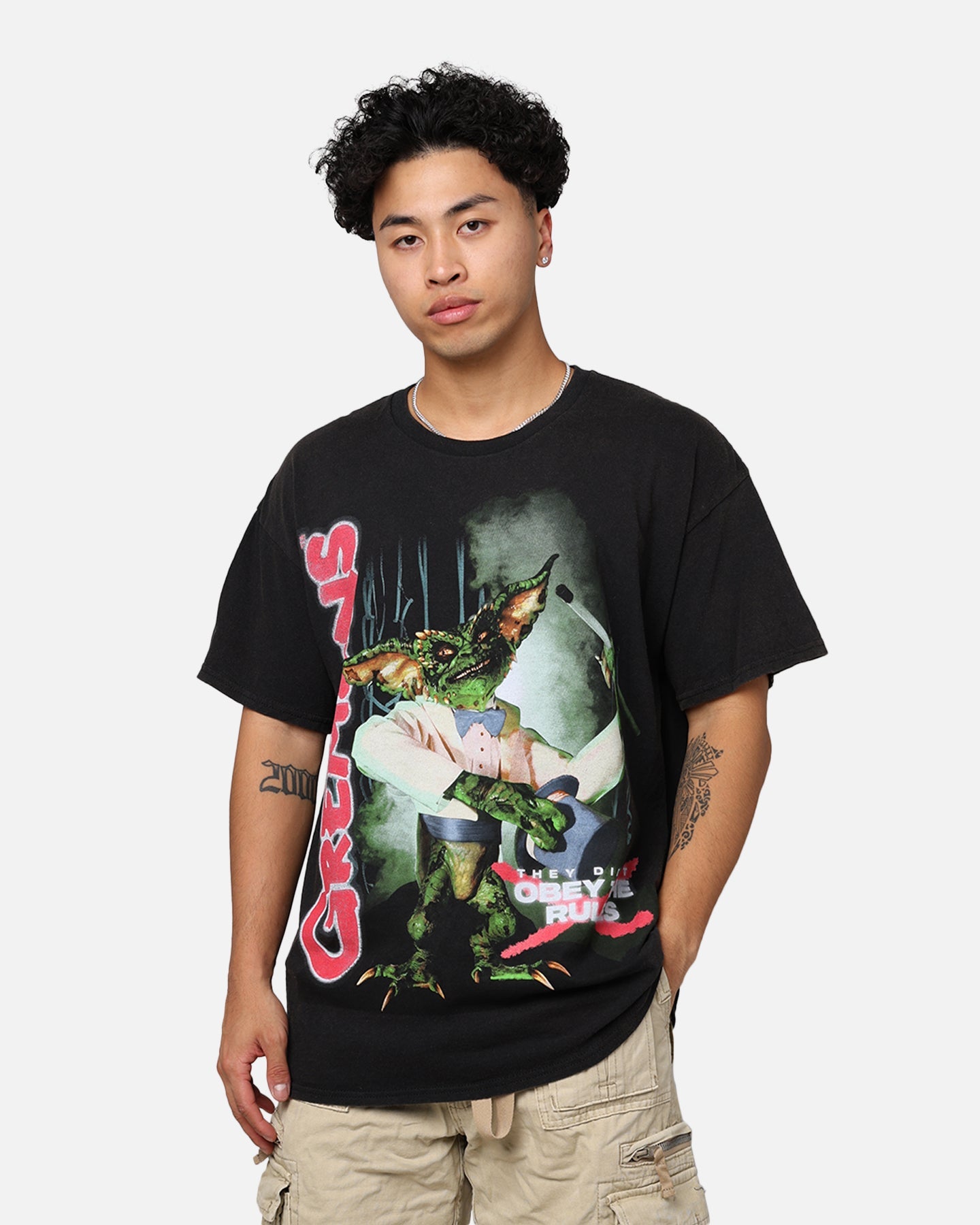 Goat Crew X Gremlins We're Back T-Shirt Black Wash