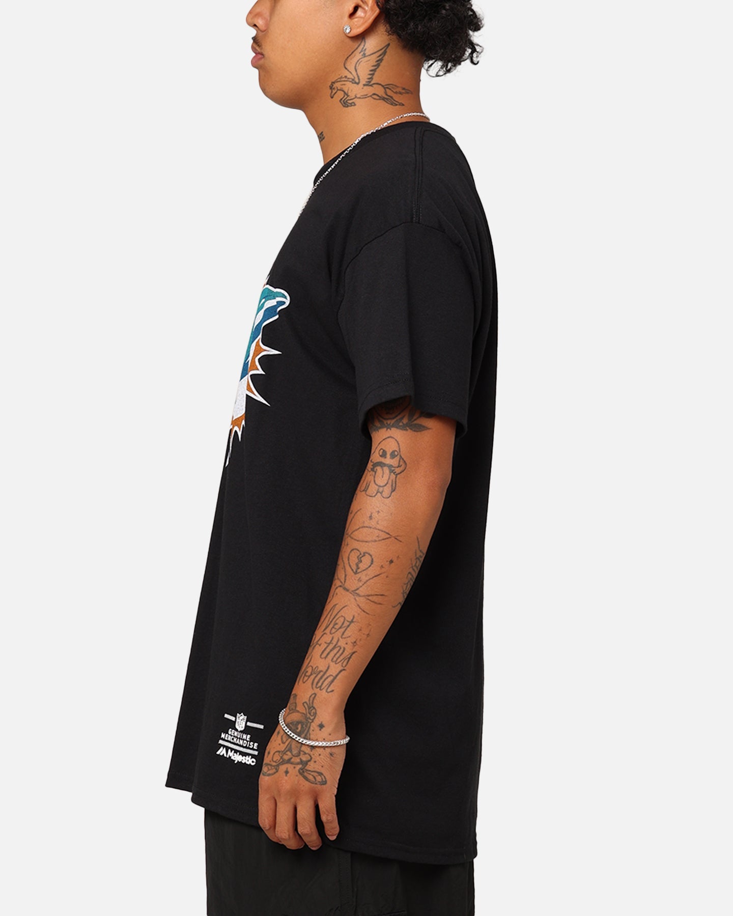 Majestic Athletic Miami Dolphins Team Crest T-Shirt Black