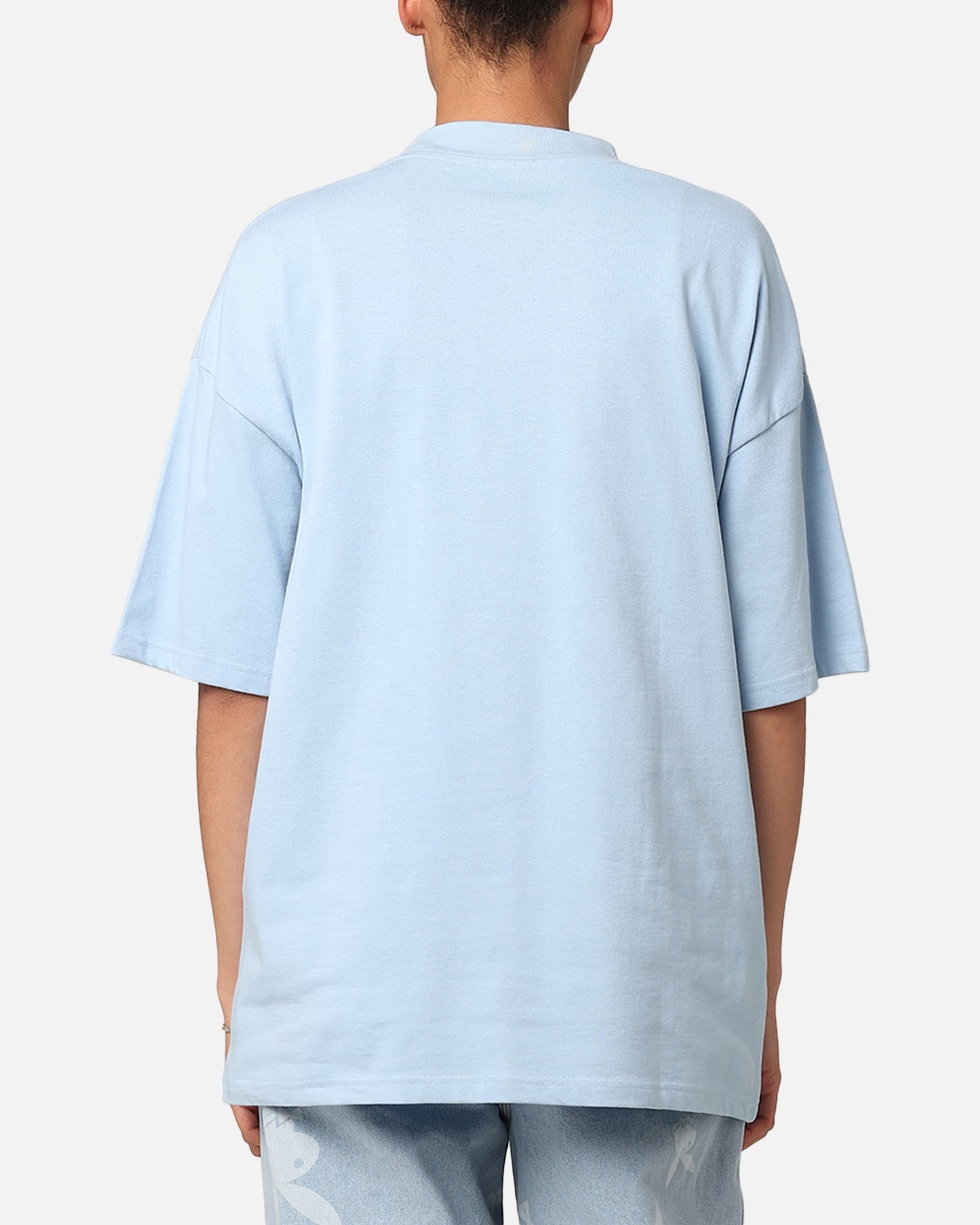 Culture Kings Oversized Blank T-Shirt Light Blue Style001