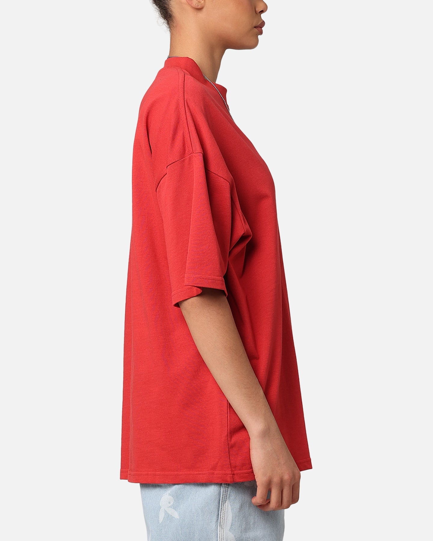 Culture Kings Oversized Blank T-Shirt Red Style001