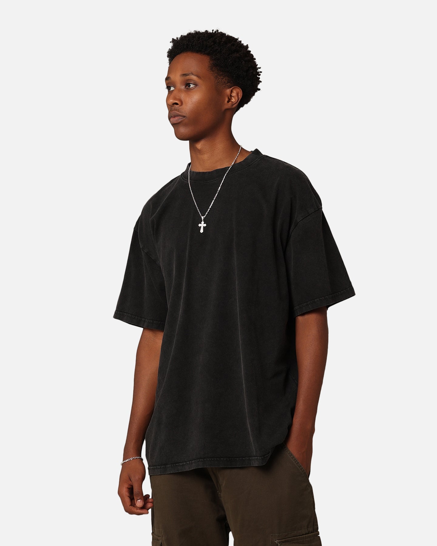 Culture Kings Standard T-Shirt Black Acidwash