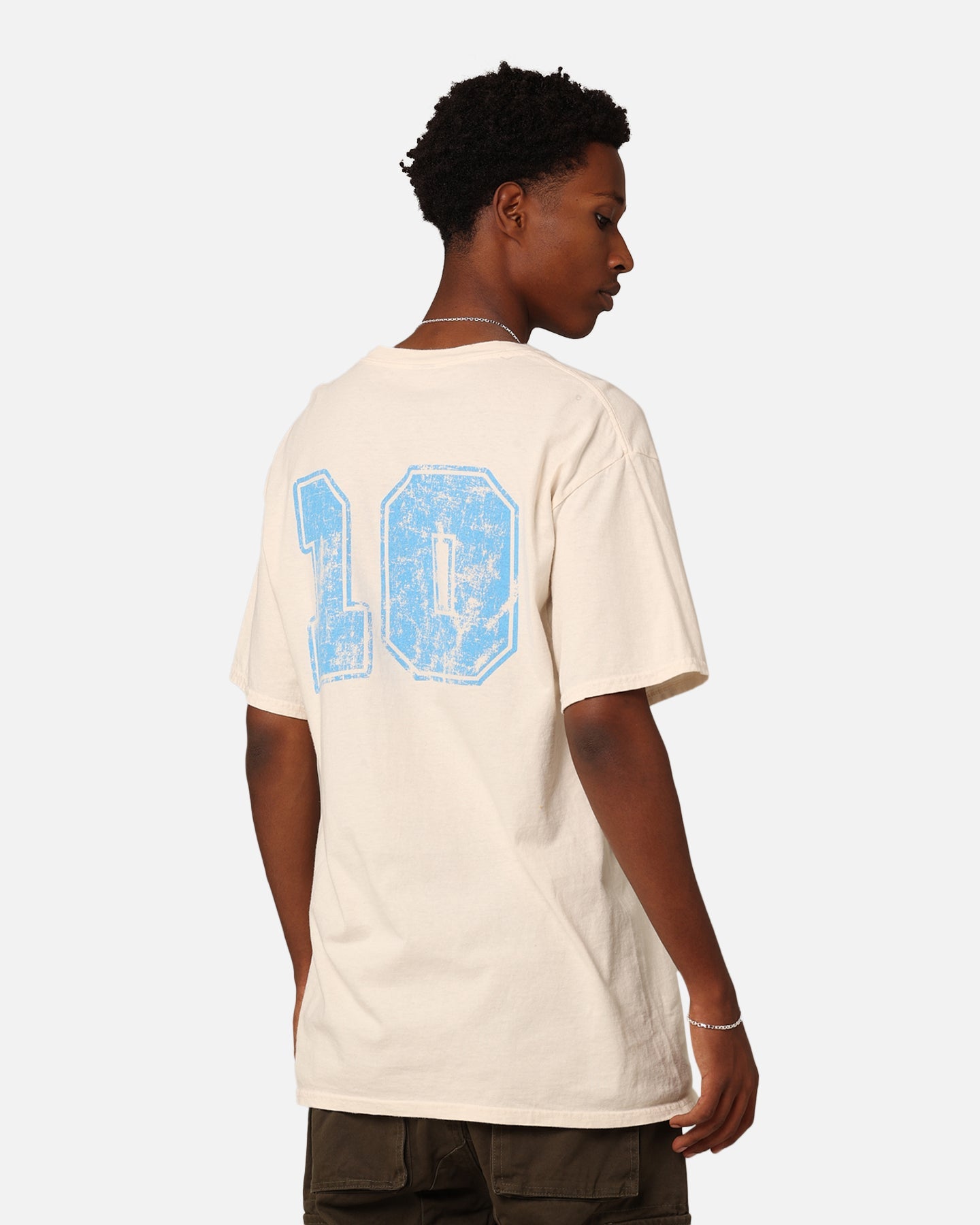 Goat Crew Football Club 10 T-Shirt Off White/Blue