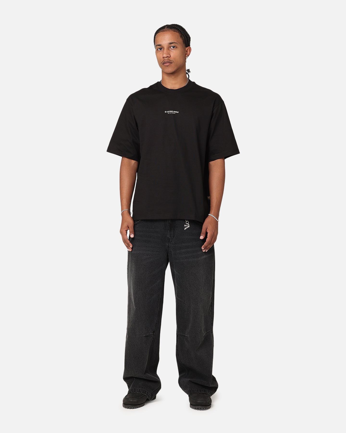 G-Star Center Chest Boxy T-Shirt Dark Black