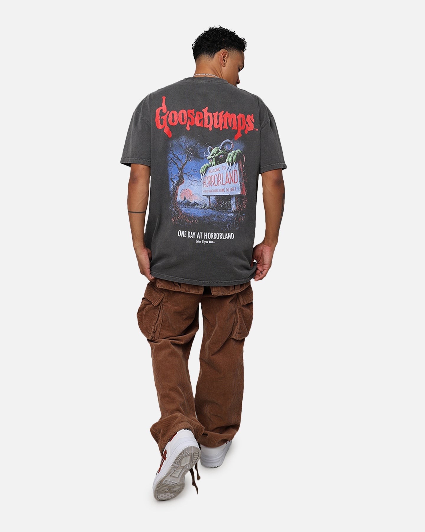 American Thrift X Goosebumps Horrorland Heavyweight T-Shirt Black Wash