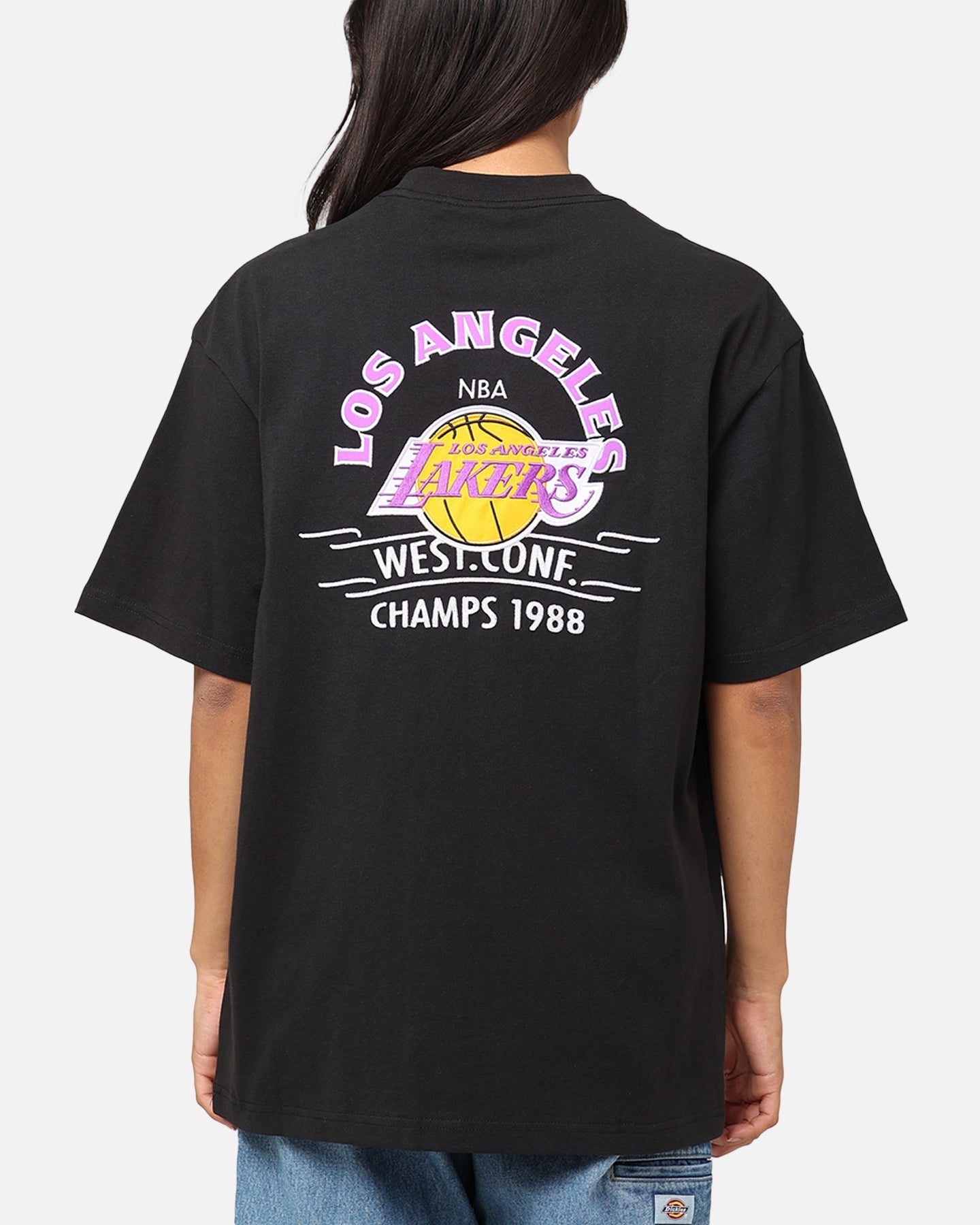 Mitchell & Ness Los Angeles Lakers Arch T-Shirt Faded Black Style001