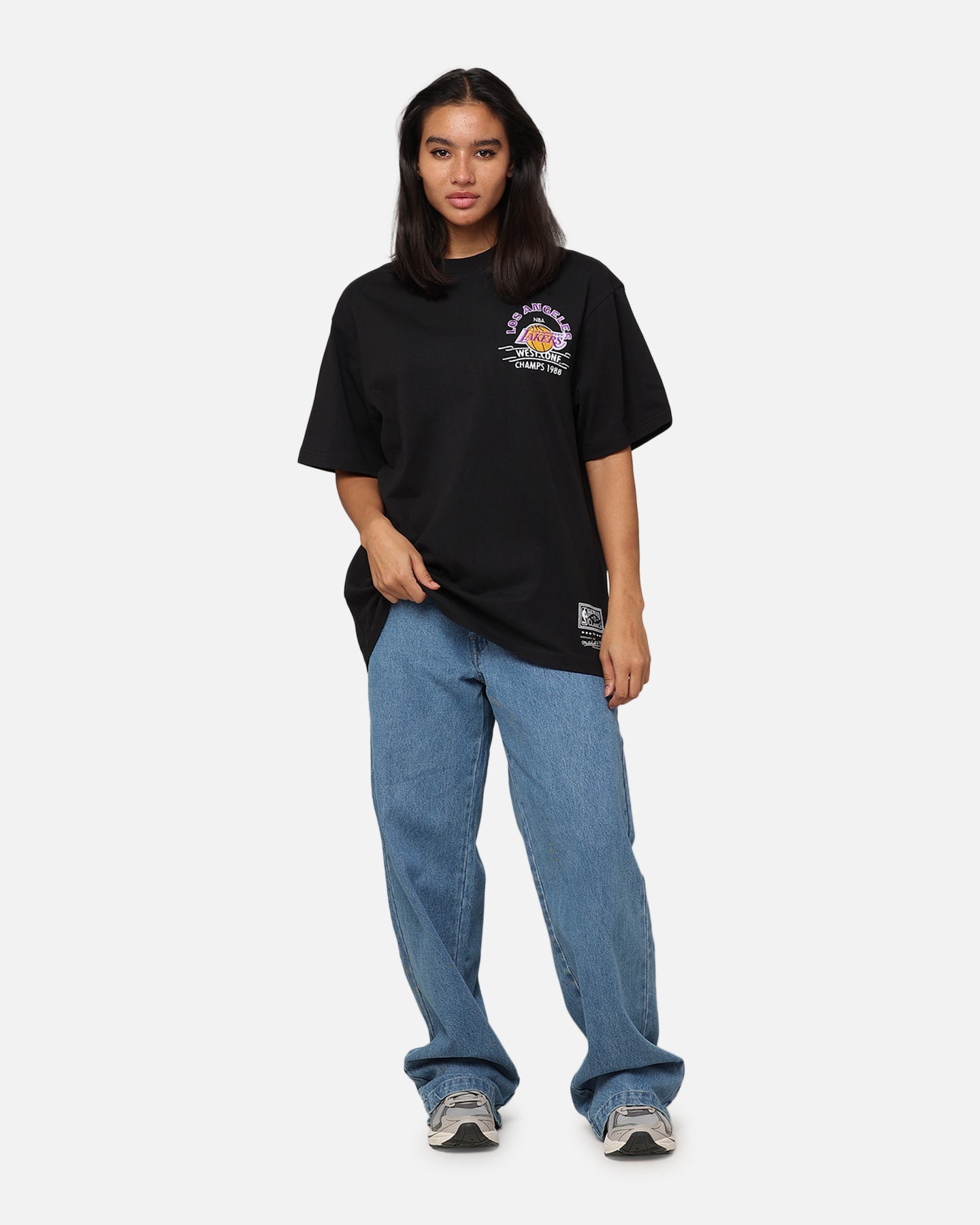 Mitchell & Ness Los Angeles Lakers Arch T-Shirt Faded Black Style001