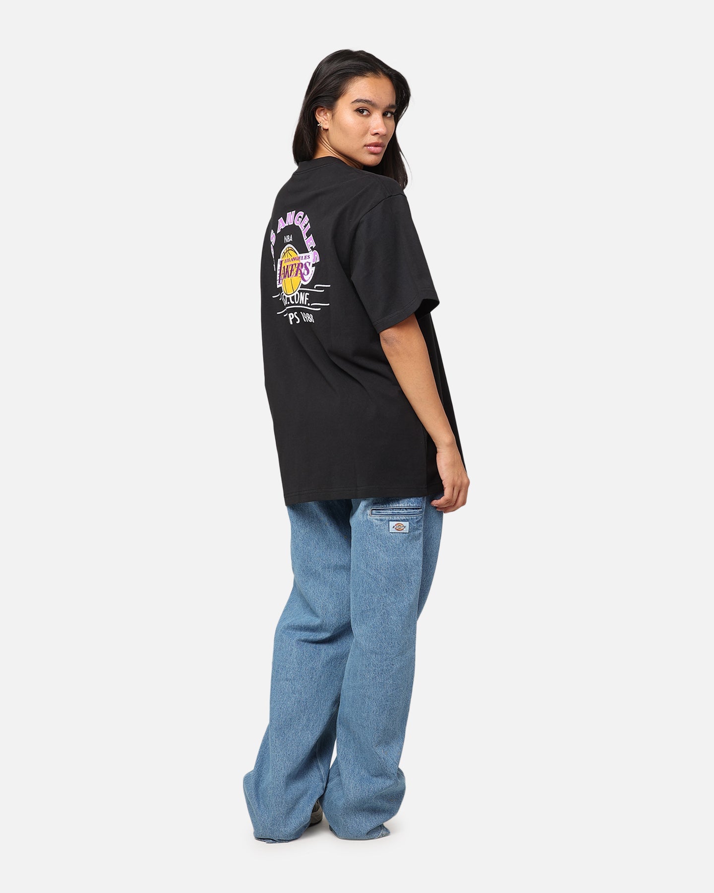 Mitchell & Ness Los Angeles Lakers Arch T-Shirt Faded Black Style001