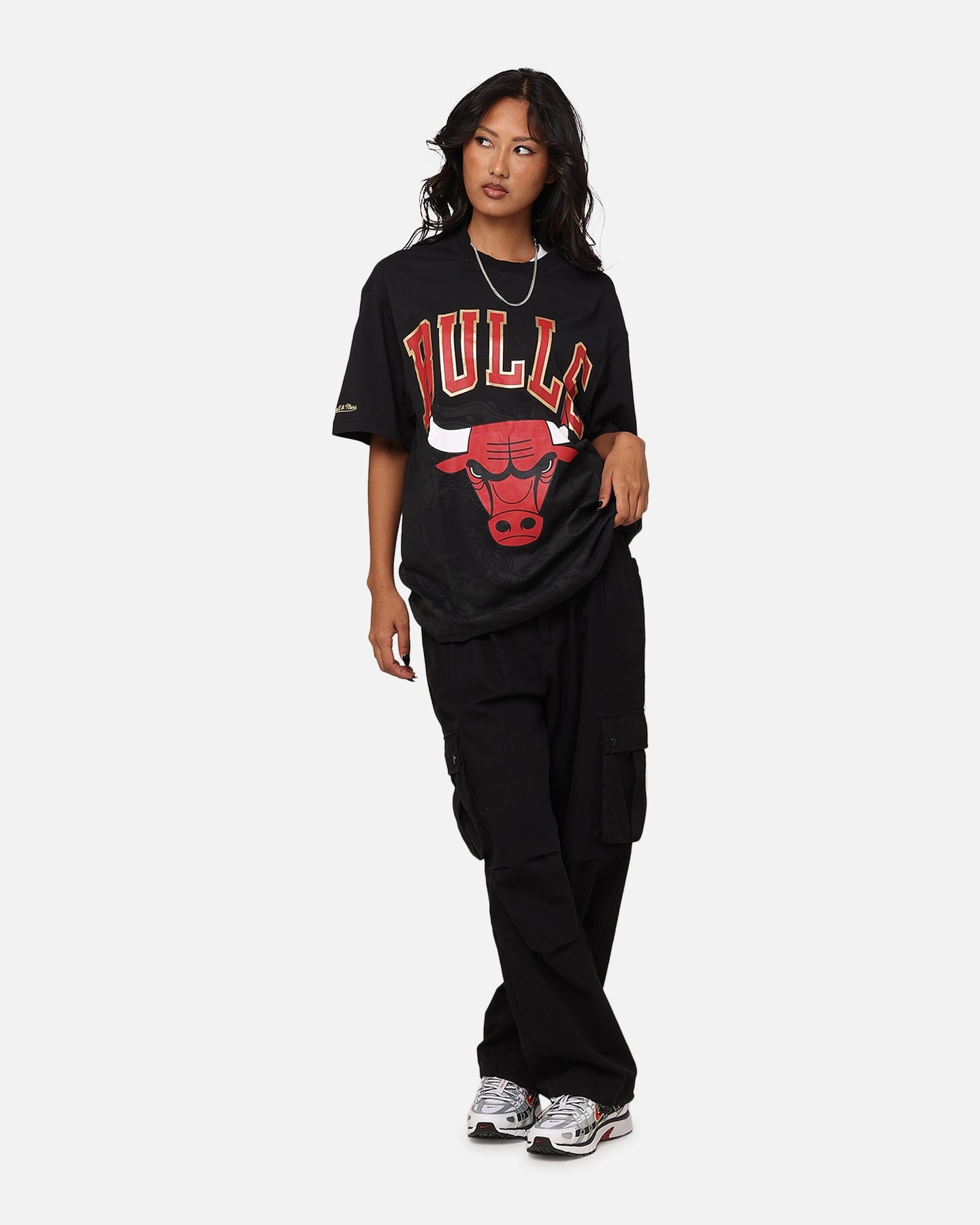 Mitchell & Ness Chicago Bulls Year Of The Dragon T-Shirt Faded Black Style001