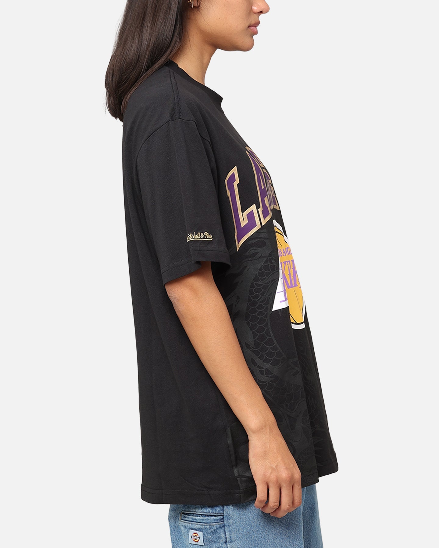 Mitchell & Ness Los Angeles Lakers Year Of The Dragon T-Shirt Faded Black Style001