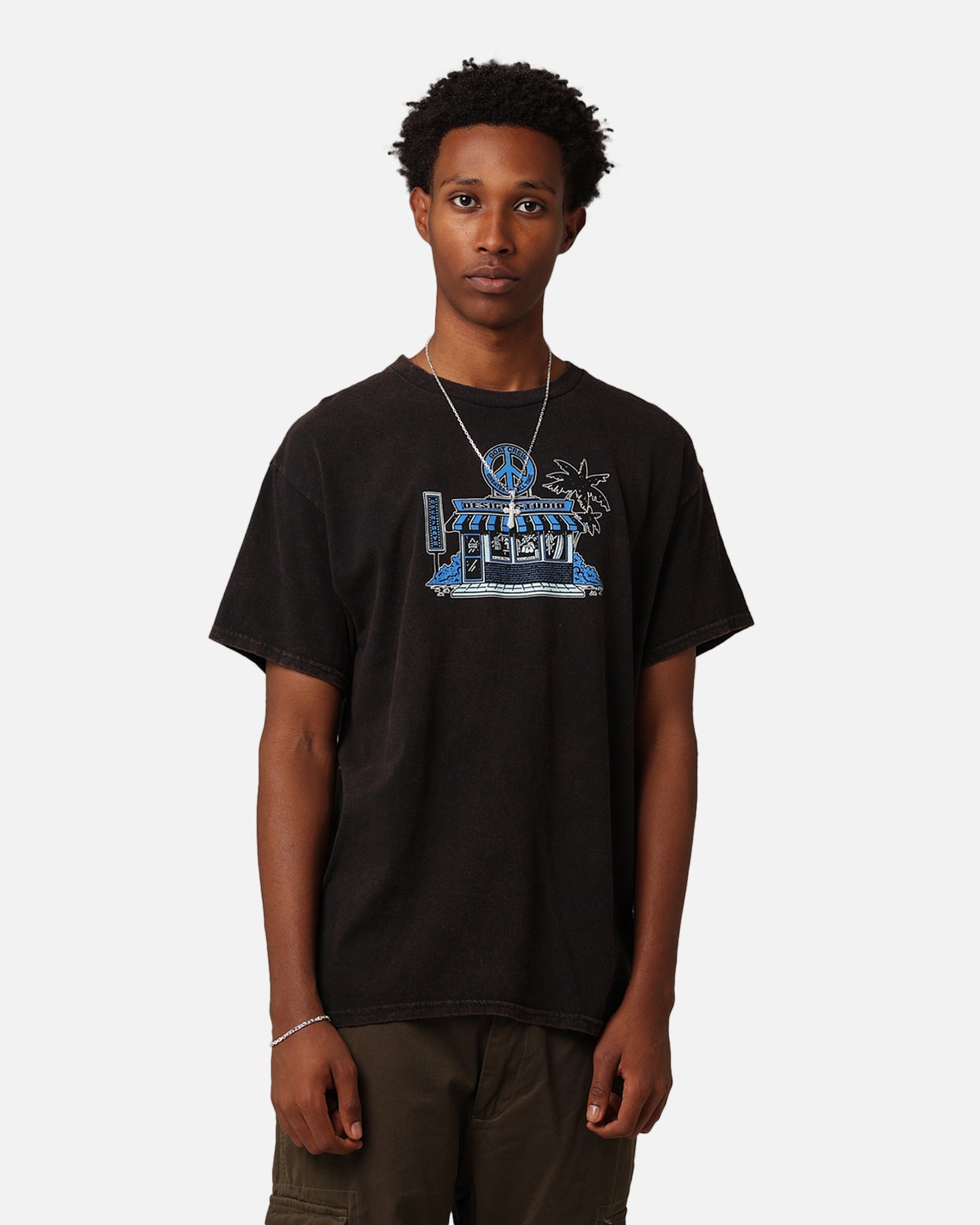Goat Crew Design Studios Peace T-Shirt Black Wash