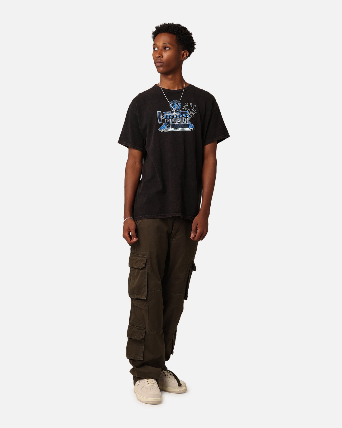 Goat Crew Design Studios Peace T-Shirt Black Wash