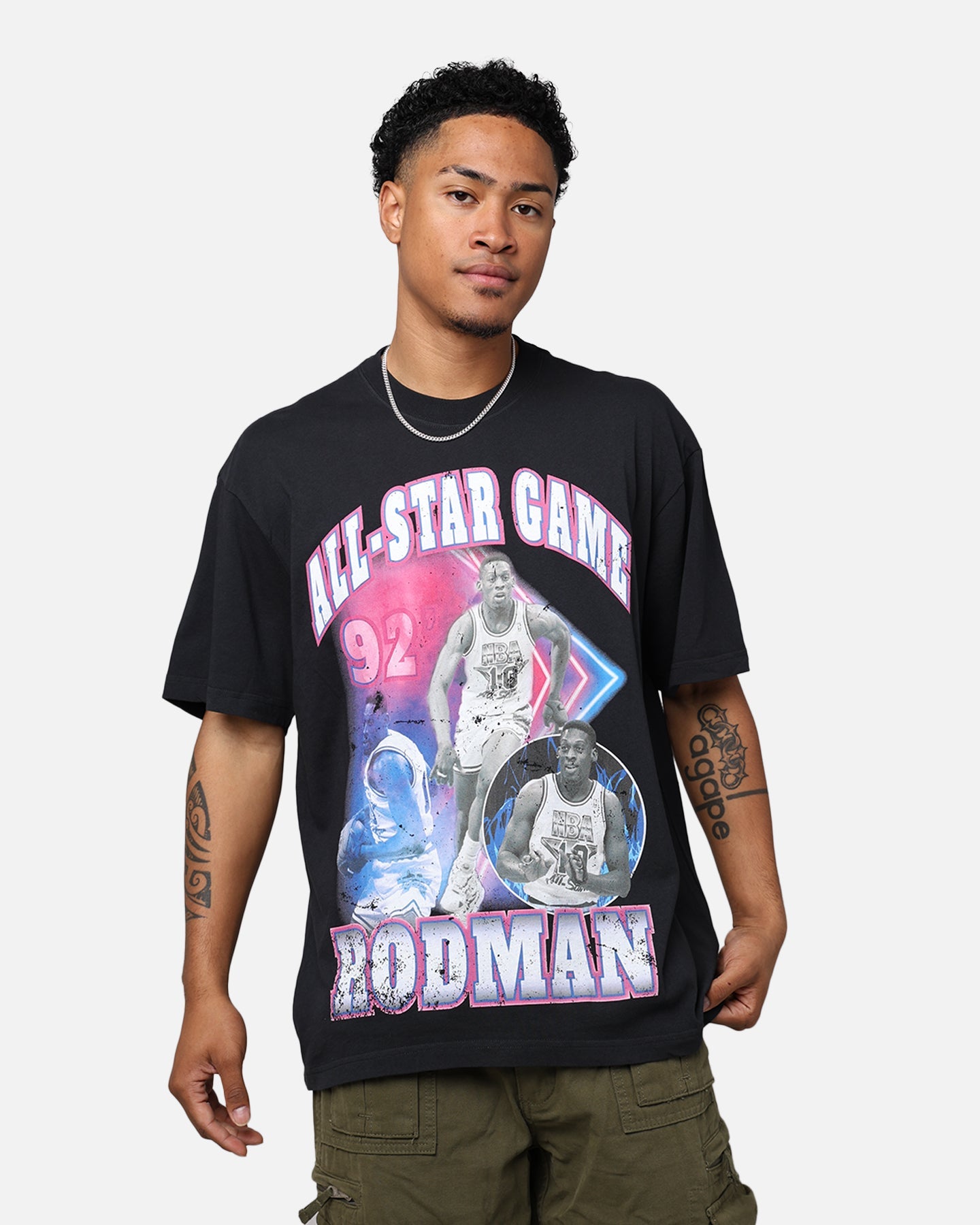 Mitchell & Ness Dennis Rodman All-Star Game 1992 Player T-Shirt Faded Black