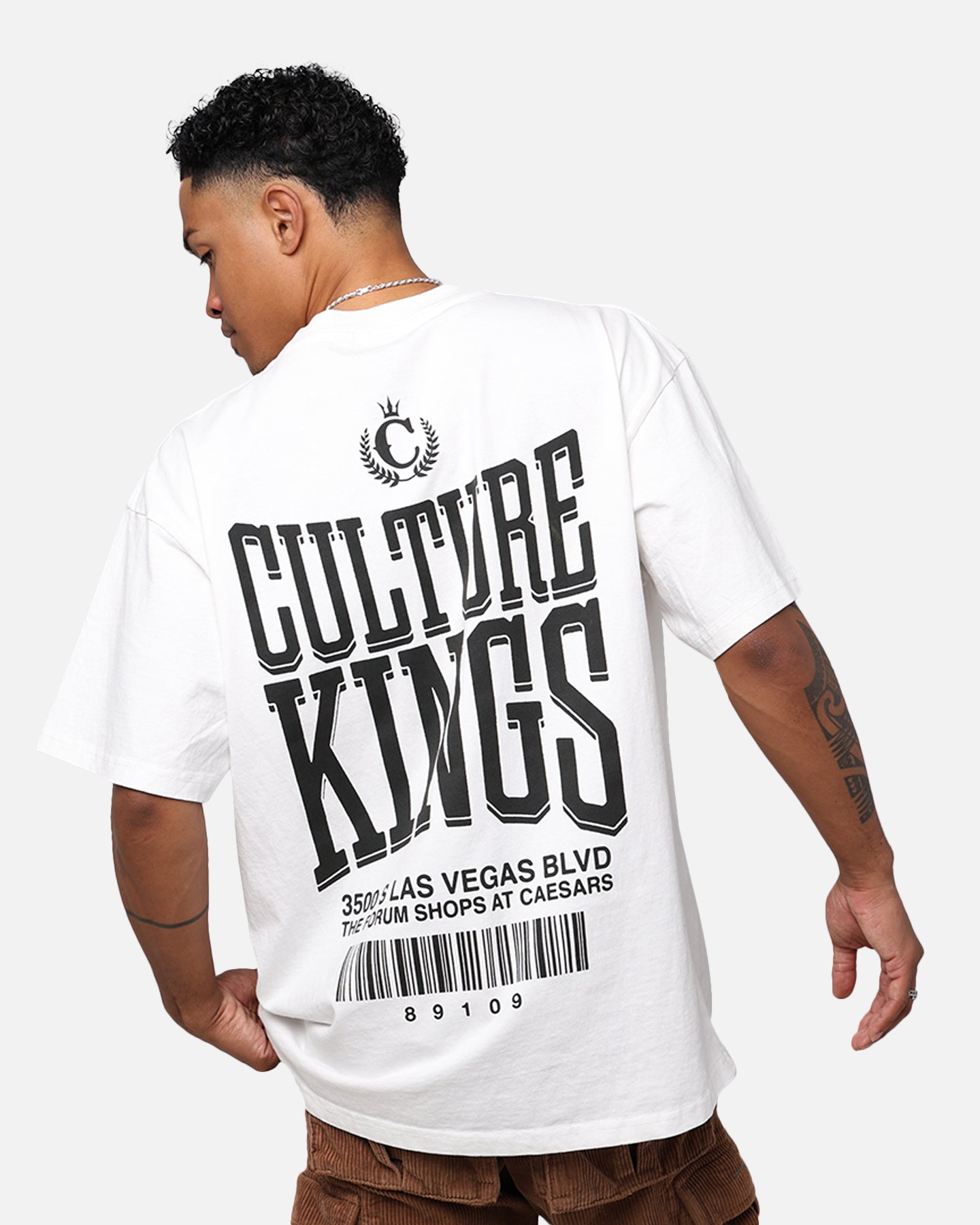 Culture Kings Barcode T-Shirt White