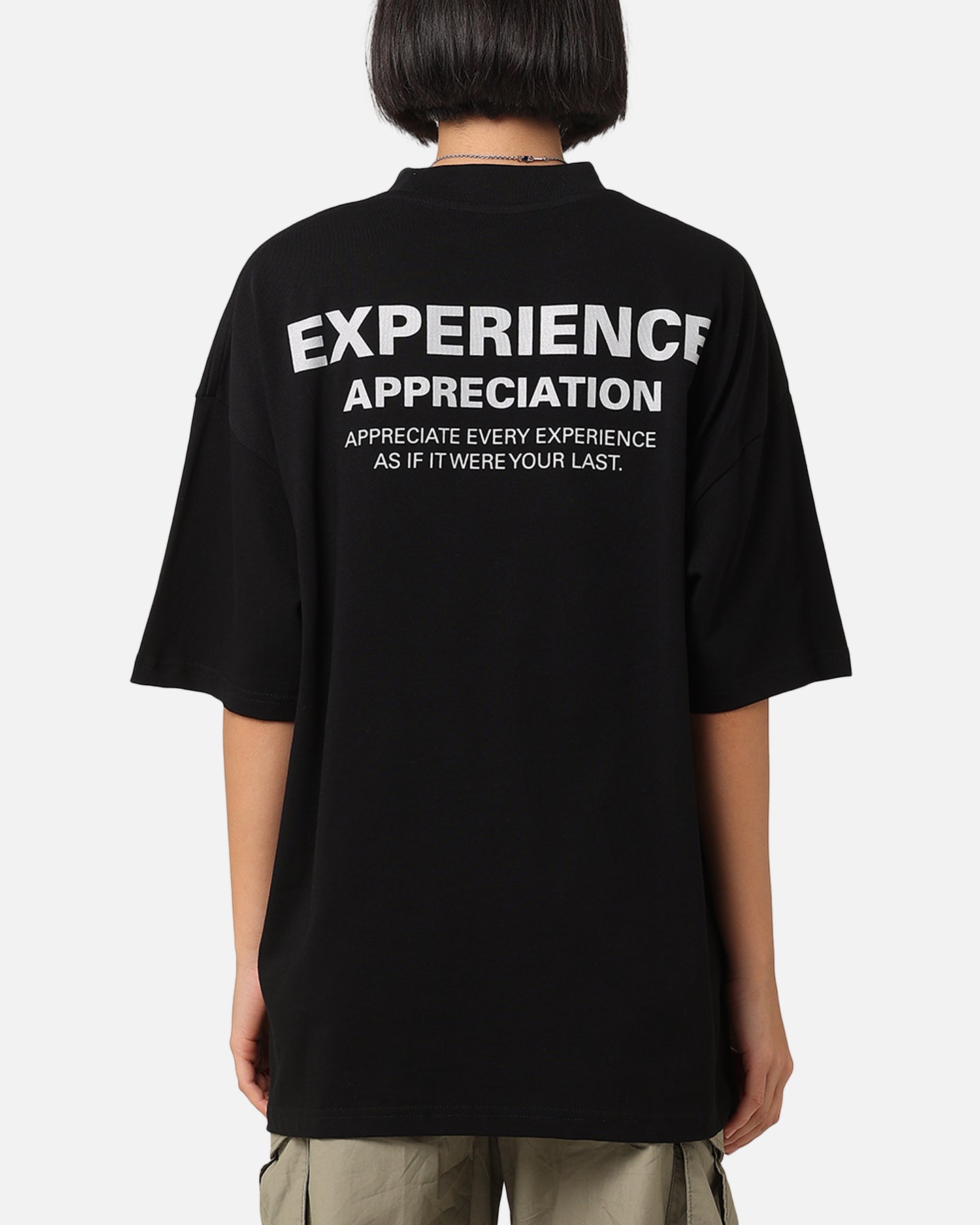 Carre Experienced Mock Oversized T-Shirt Black Style001