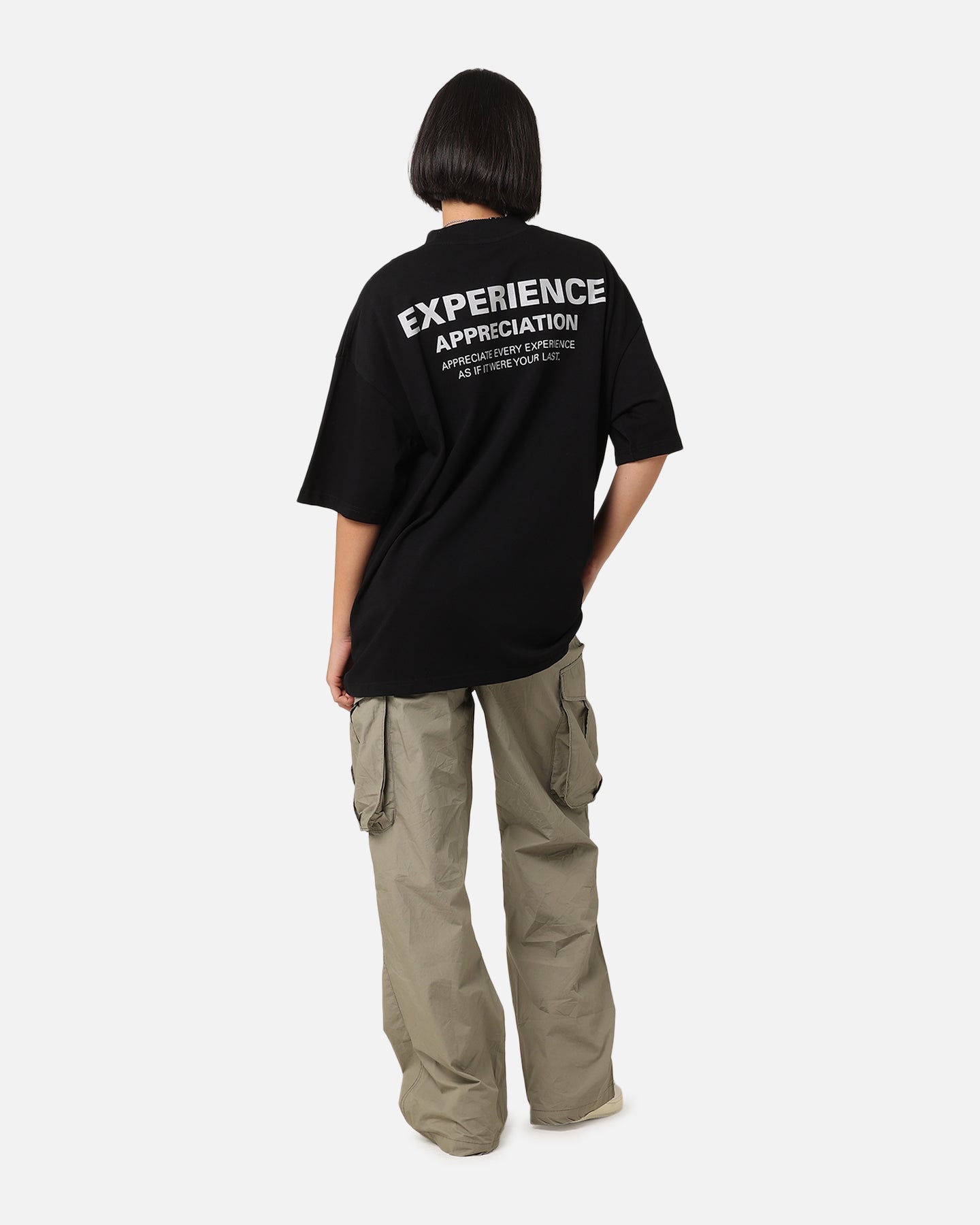 Carre Experienced Mock Oversized T-Shirt Black Style001