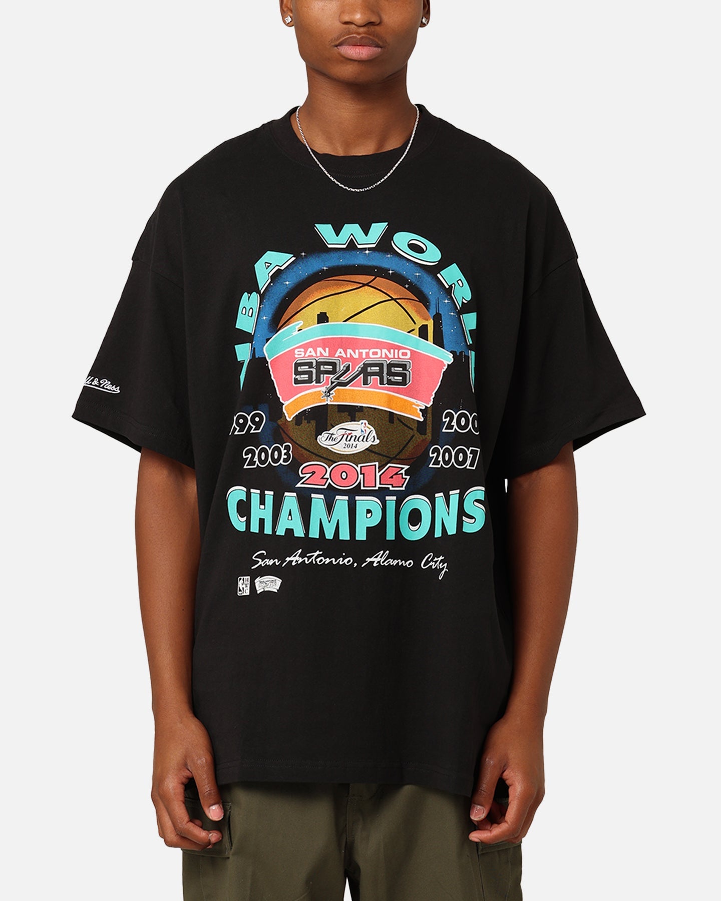 Mitchell & Ness San Antonio Spurs 'Spurs 2014 Champs' 2014 World Champs T-Shirt Black
