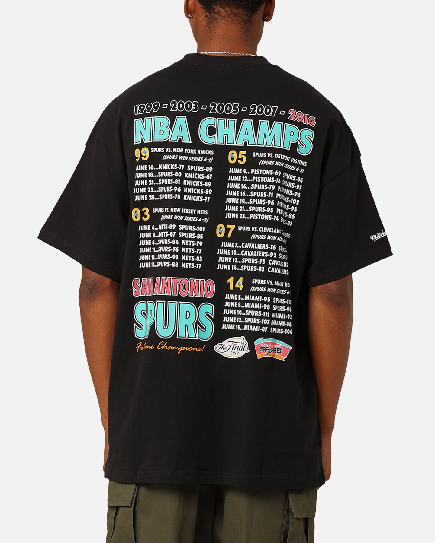 Mitchell & Ness San Antonio Spurs 'Spurs 2014 Champs' 2014 World Champs T-Shirt Black