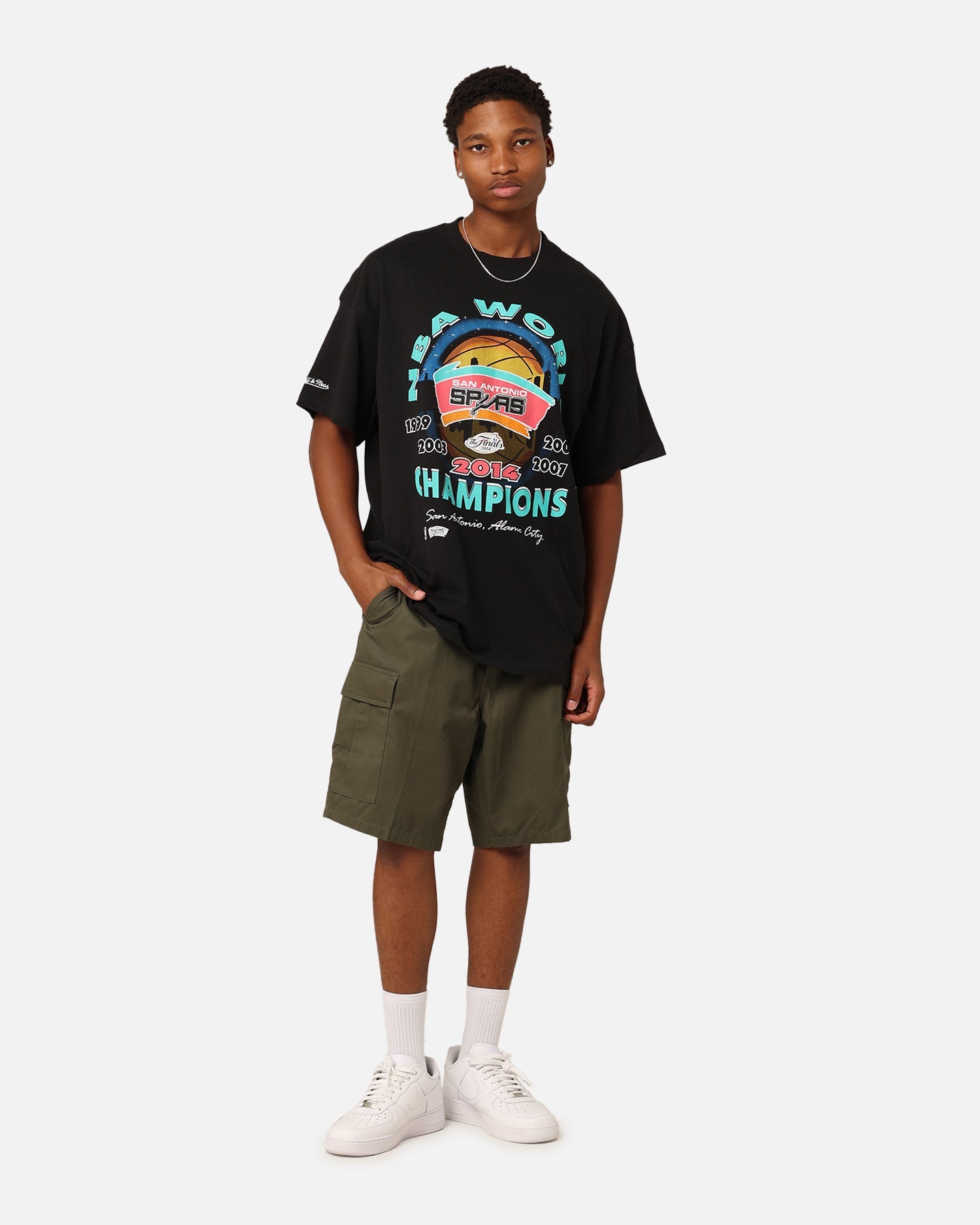 Mitchell & Ness San Antonio Spurs 'Spurs 2014 Champs' 2014 World Champs T-Shirt Black