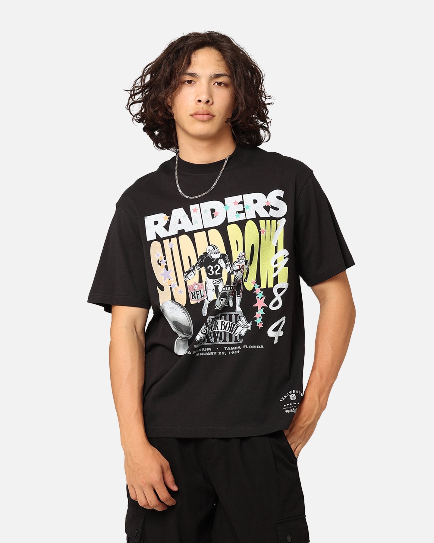 Mitchell & Ness Oakland Raiders '84 Super Bowl T-Shirt Faded Black