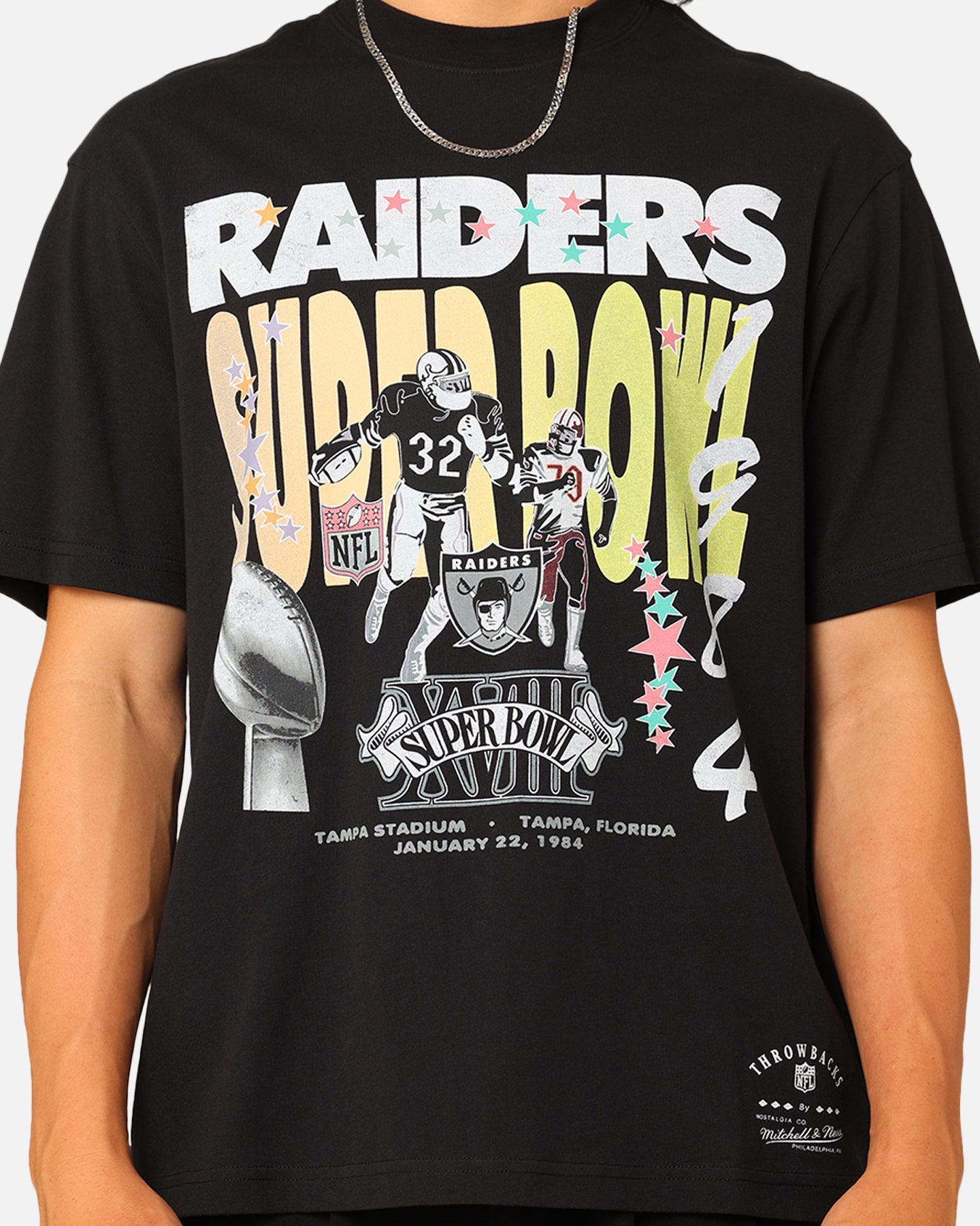 Mitchell & Ness Oakland Raiders '84 Super Bowl T-Shirt Faded Black