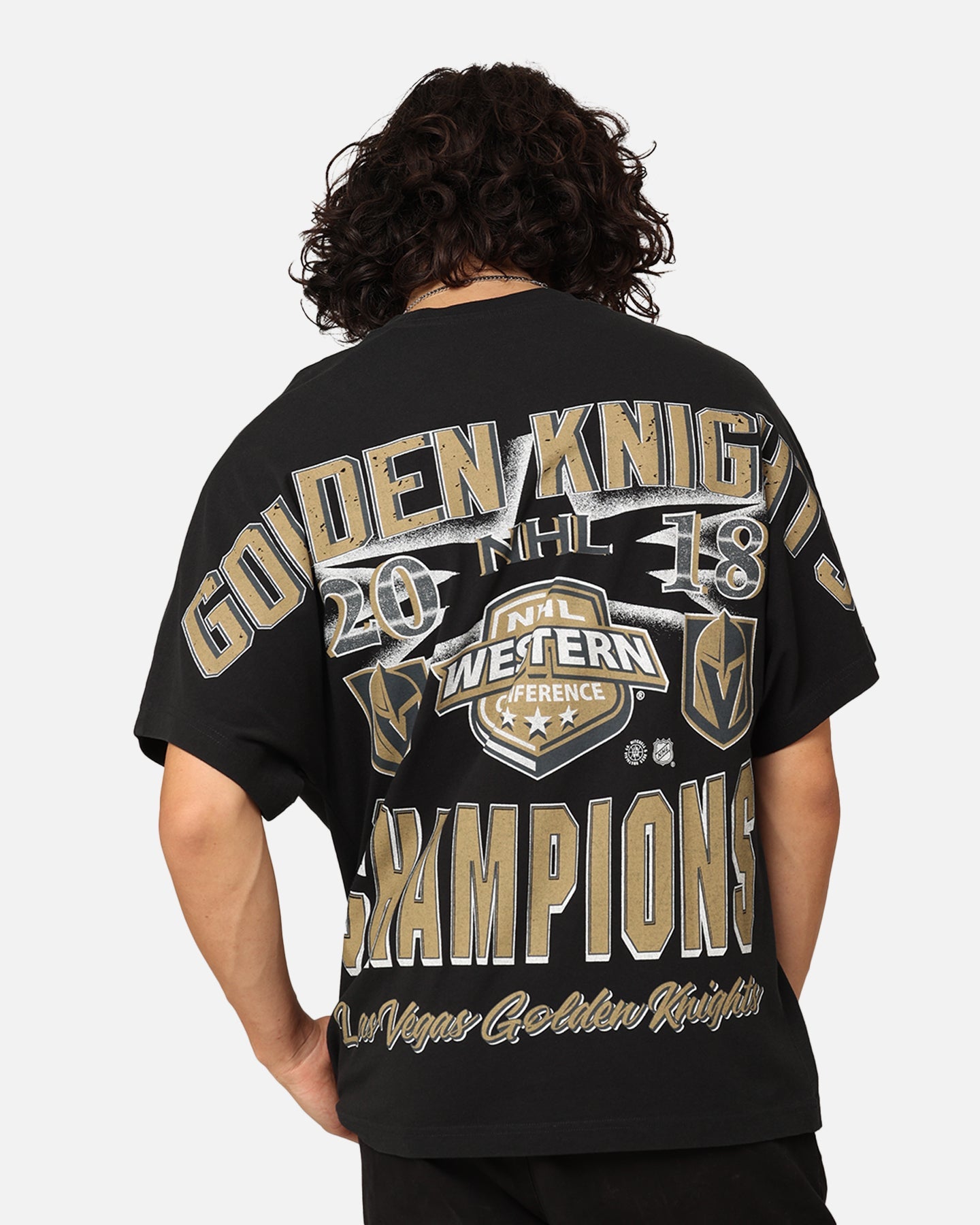 Mitchell & Ness Vegas Golden Knights Conference Champs T-Shirt Faded Black