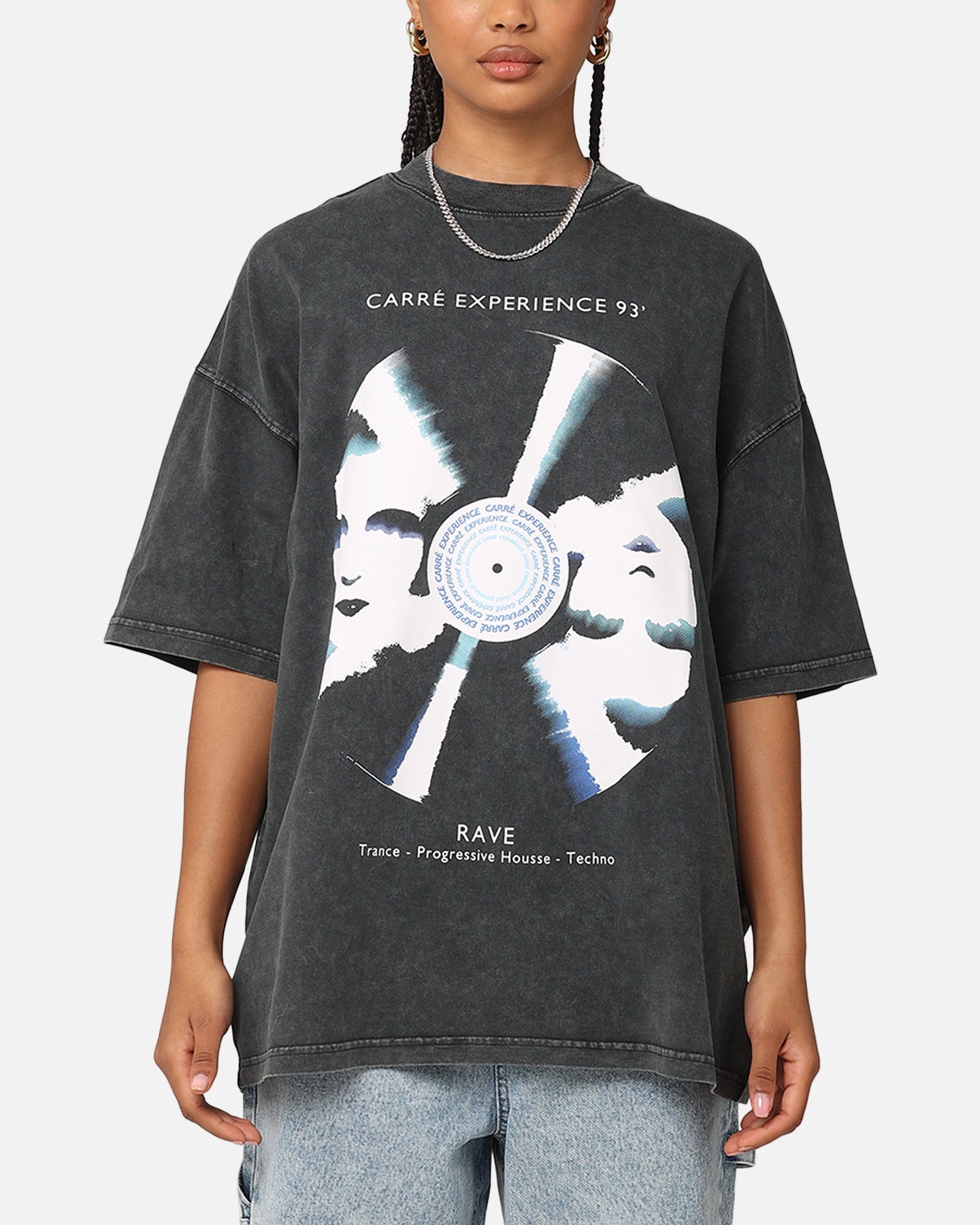 Carre Experience 93' T-Shirt Washed Black Style001
