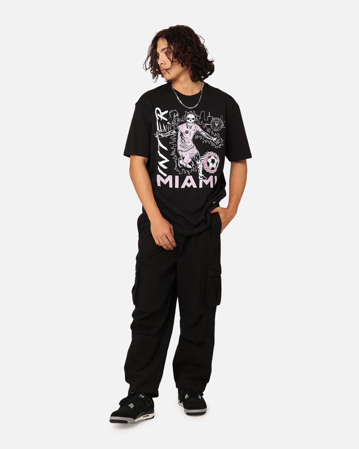 Mitchell & Ness Inter Miami CF Flame T-Shirt Black