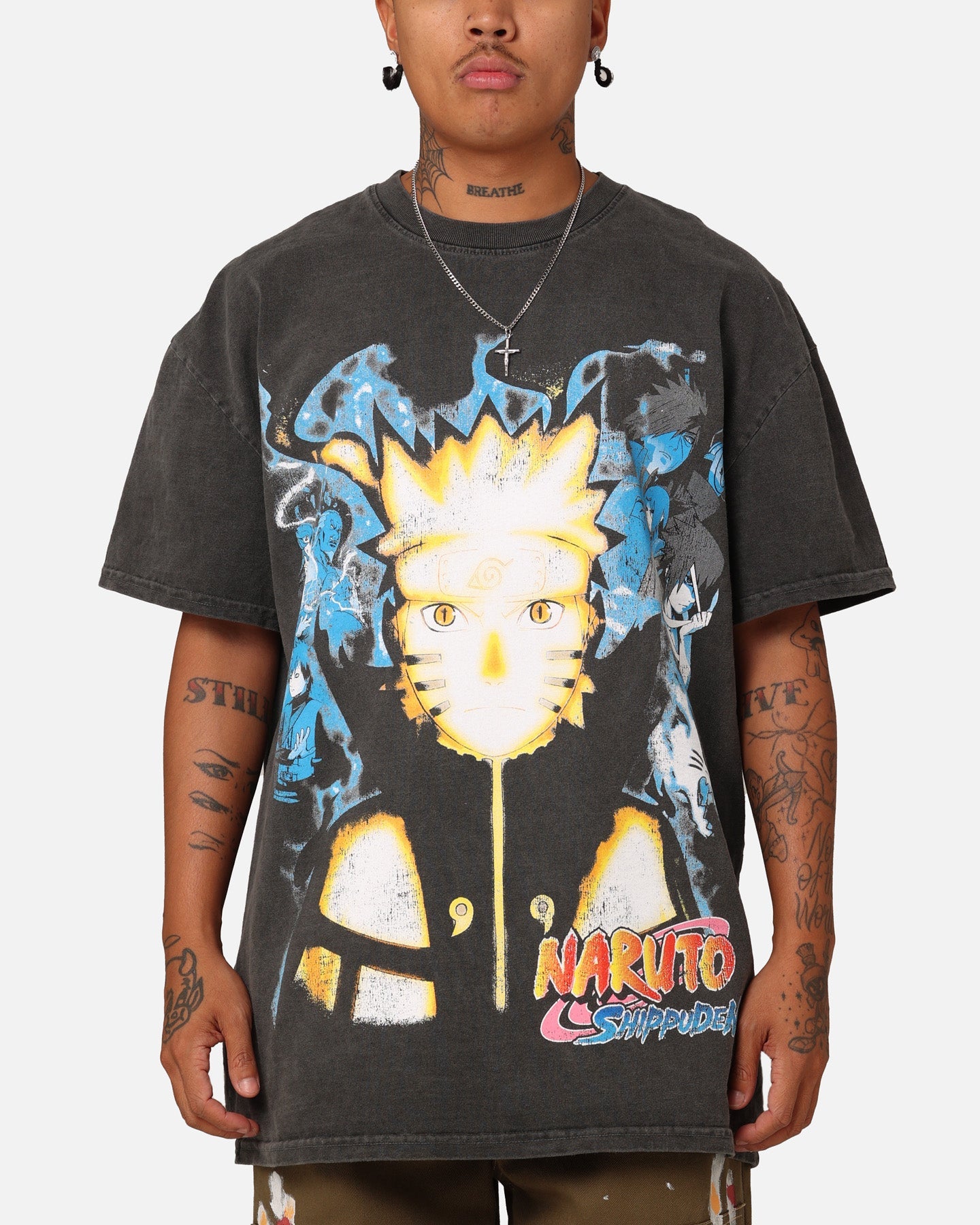Goat Crew X Naruto Naruto Shippuden Heavyweight T-Shirt Black Wash