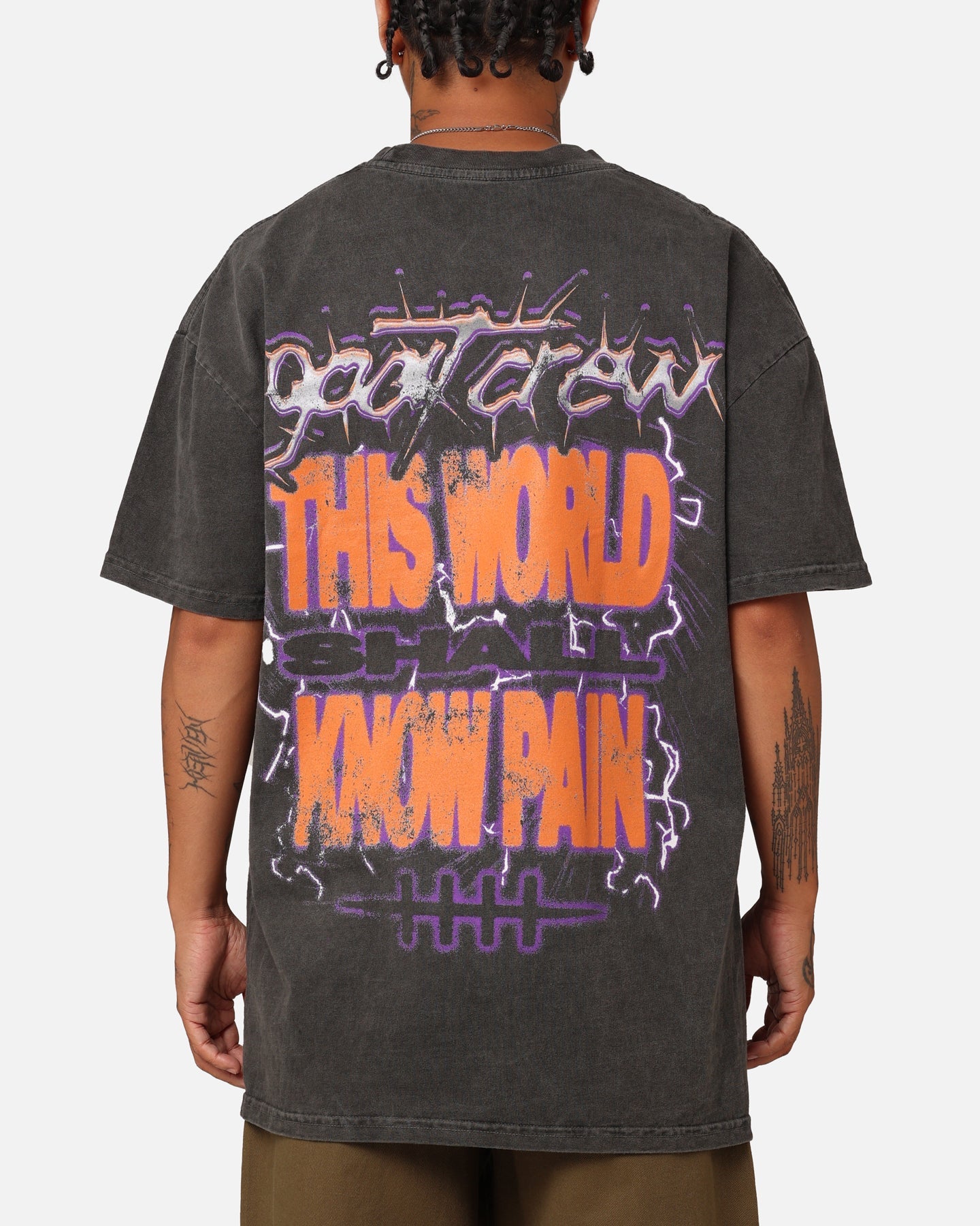 Goat Crew X Naruto Six Paths Of Pain Heavyweight T-Shirt Black Wash