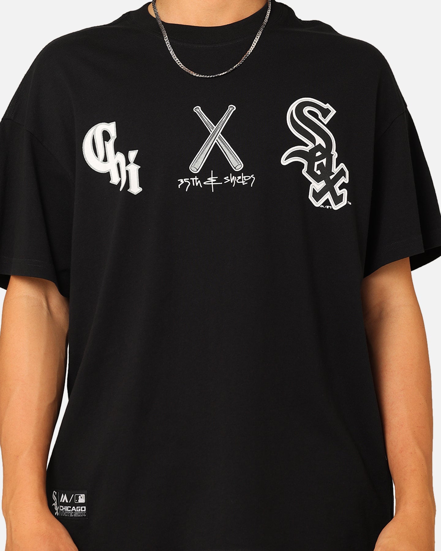 Majestic Athletic Chicago White Sox City Graphic T-Shirt Faded Black