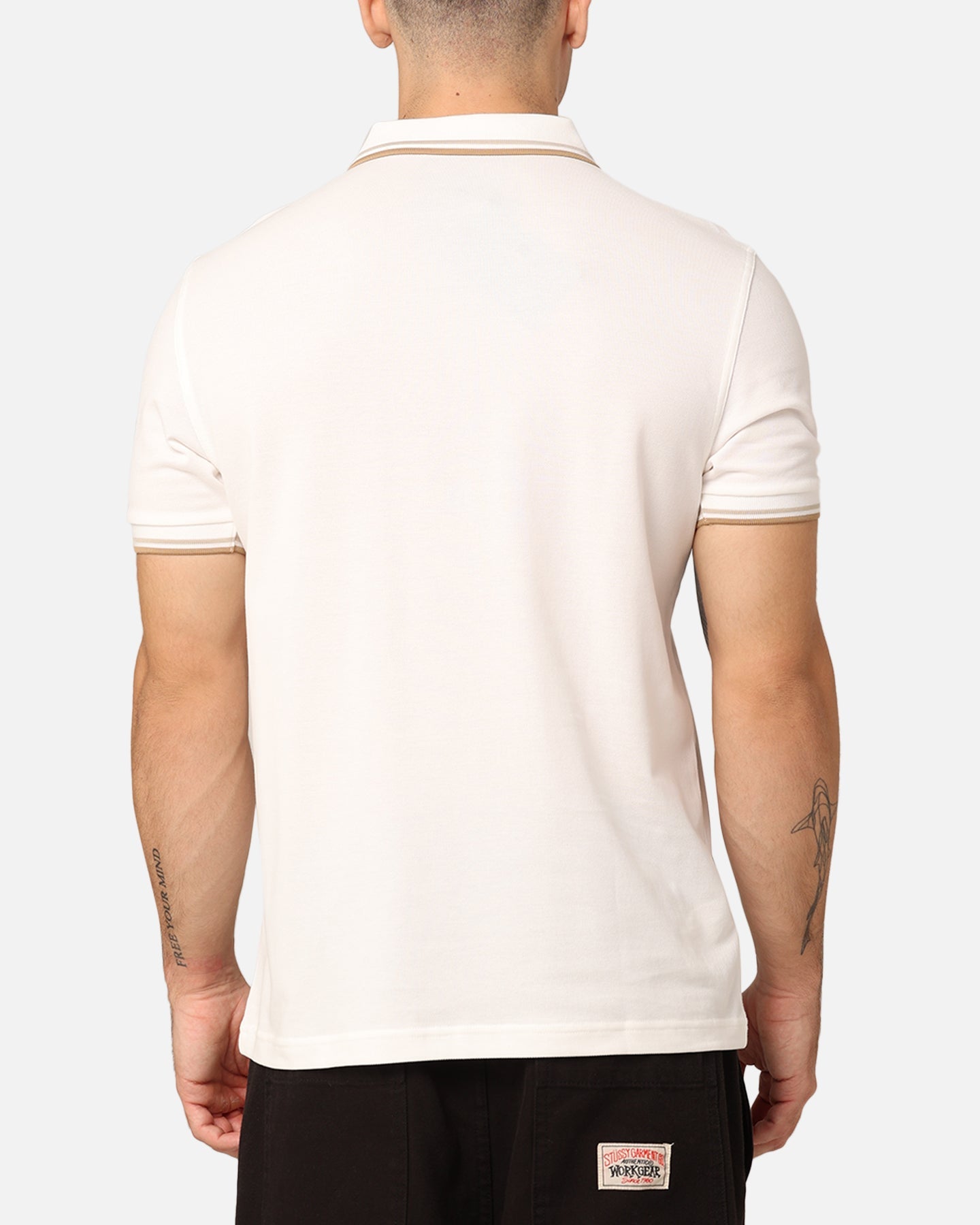 Fred Perry Twin Tipped Polo Shirt Snow White/Oat