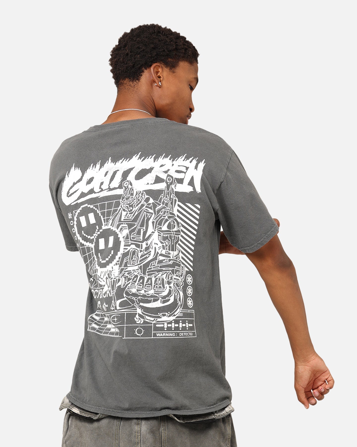 Goat Crew Robo Mech T-Shirt Off Black