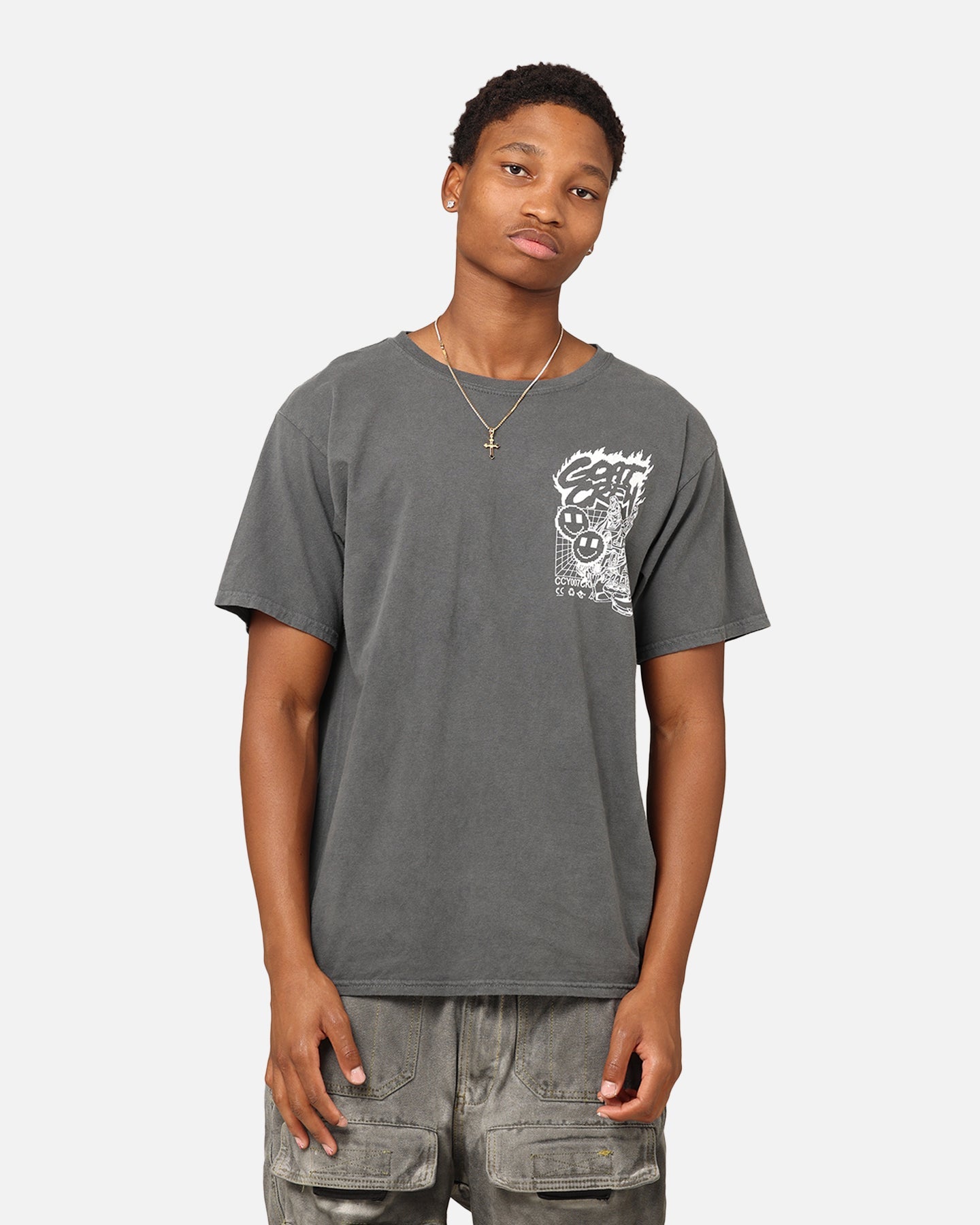 Goat Crew Robo Mech T-Shirt Off Black