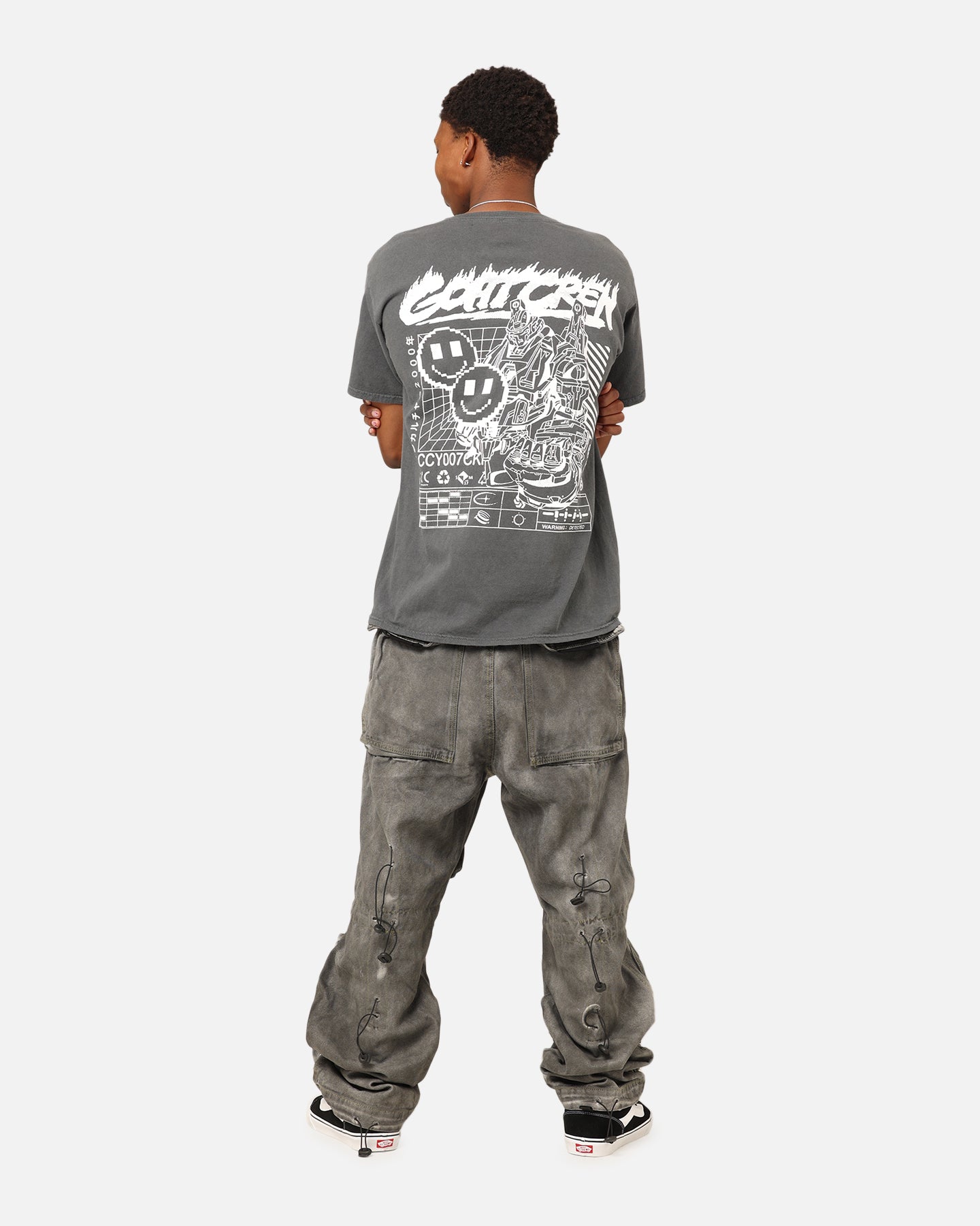 Goat Crew Robo Mech T-Shirt Off Black