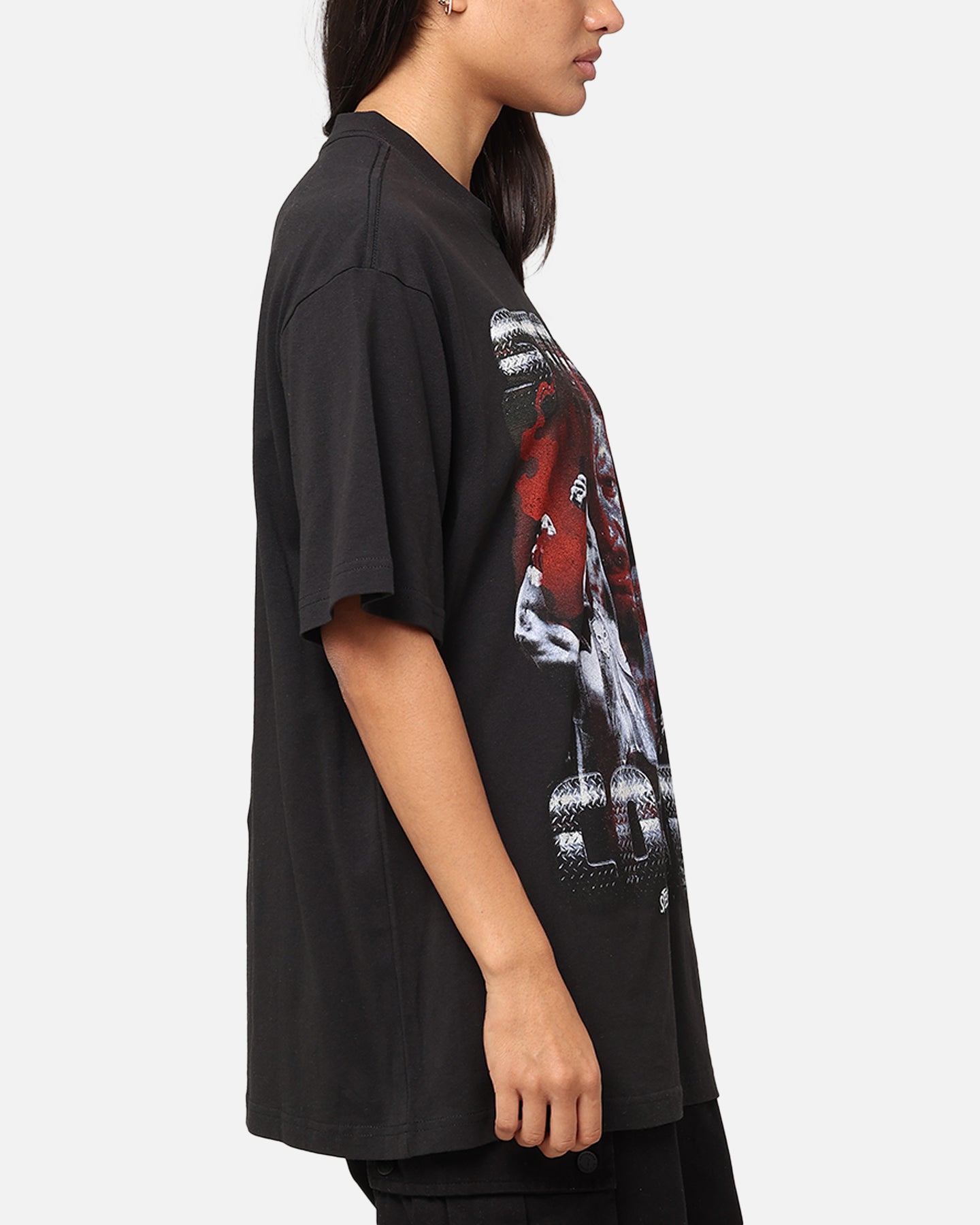 Mitchell & Ness X WWE Stone Cold Steve Austin Stone Cold T-Shirt Overdyed Black Style001