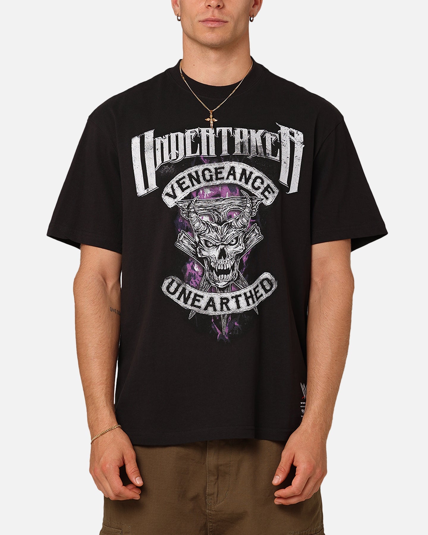 Mitchell & Ness X WWE The Undertaker T-Shirt Overdyed Black Style001